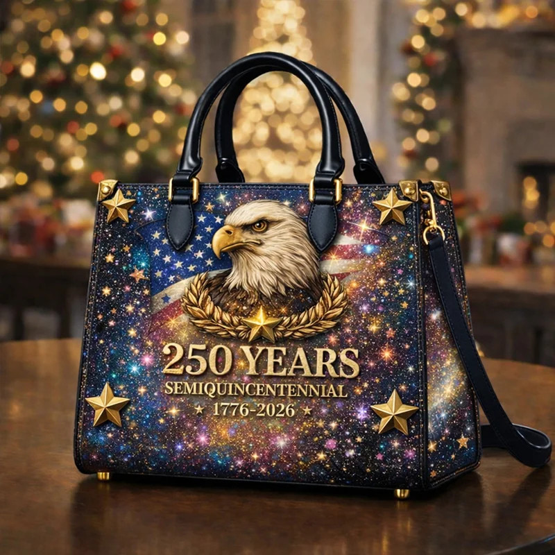 250 Years Semiquincentennial 1776 2026 Leather Bag American 250 Years Birthday Bag Gift Ideas