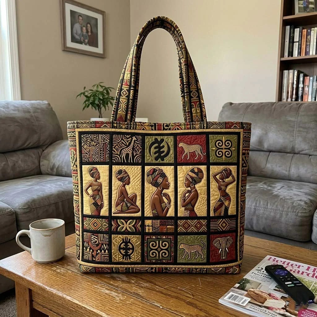 African Dream Tote Bag Quilted Tote Bag Elegant Women Bag Mother's Day Gifts