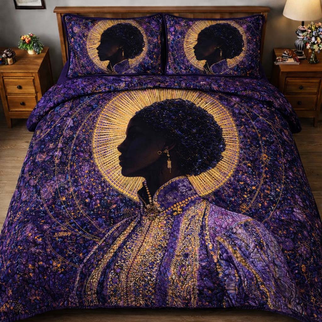 African Queen Quilted Bedding Set Great Bed Sets Melanin African American Gifts Stuff