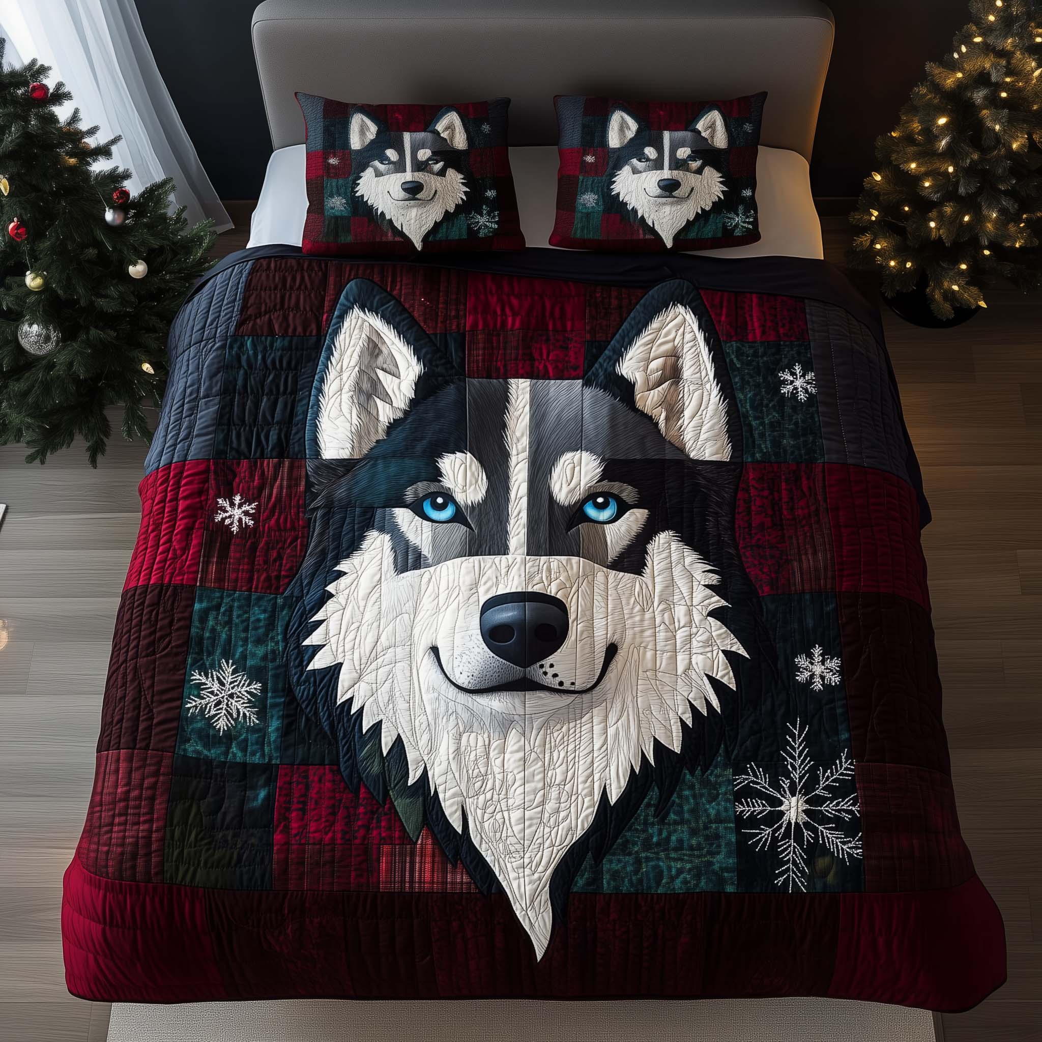 Arctic Husky Quilted Bedding Set Christmas Room Ideas Ideas For Christmas Family Gifts