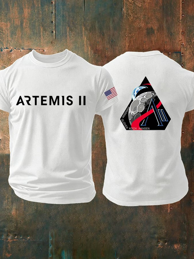 Artemis II Mission T-Shirt Wiseman Glover Koch Hansen Clothing Space Exploration Gift Ideas