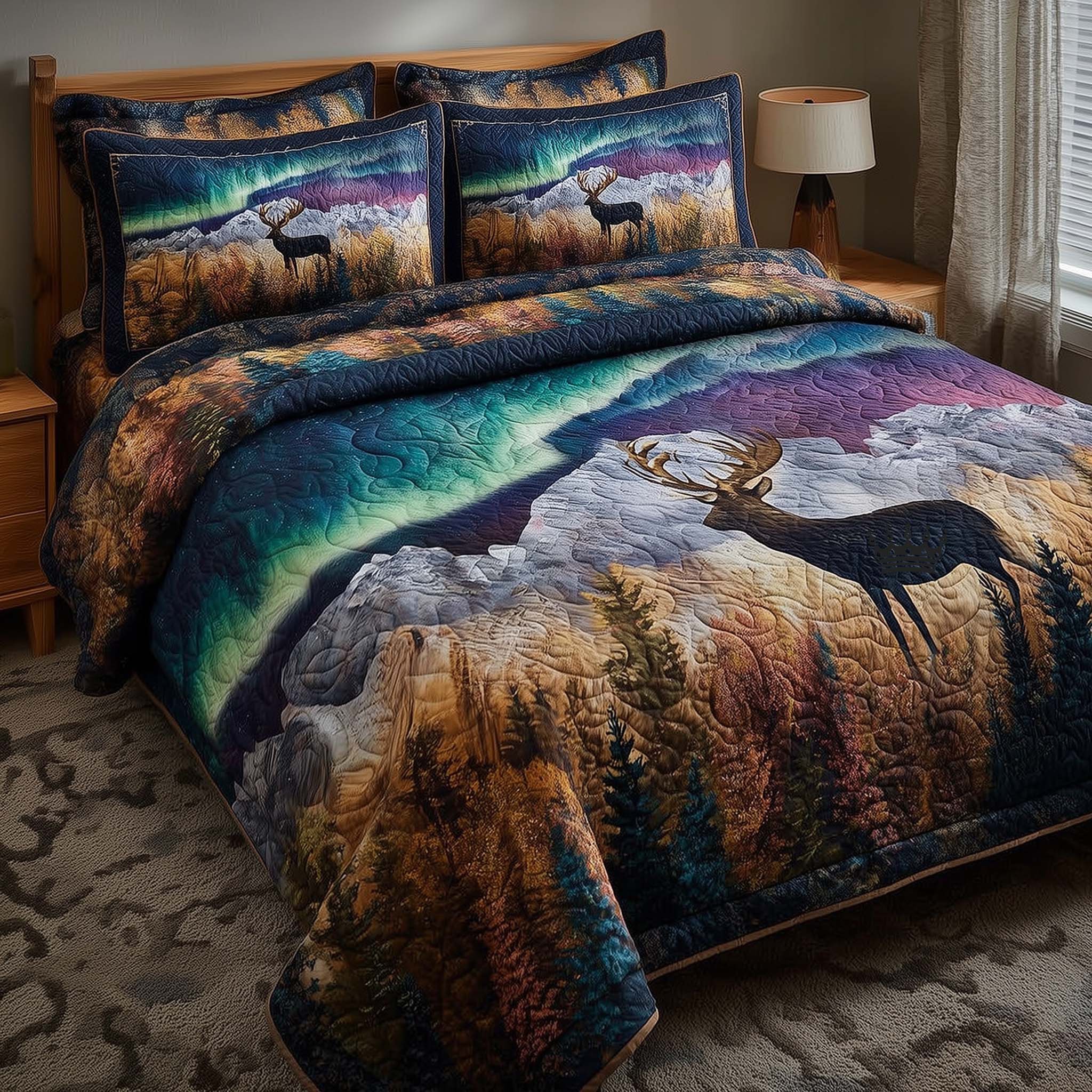 Aurora Dream Quilted Bedding Set Bedroom Decorations Mother Present Ideas