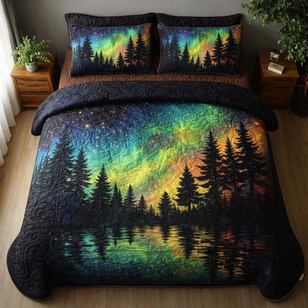 Aurora Pine Lake Quilted Bedding Set Best Bedding Sets Great Lighthouse Gifts