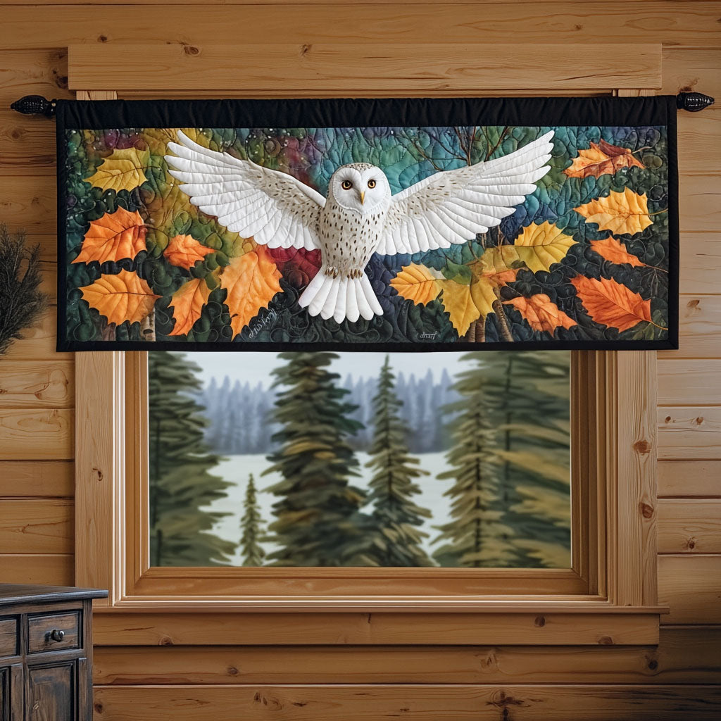 Autumn Owl Whimsy Quilted Valance Home Entrance Decor Ideas Owl Presents For Her