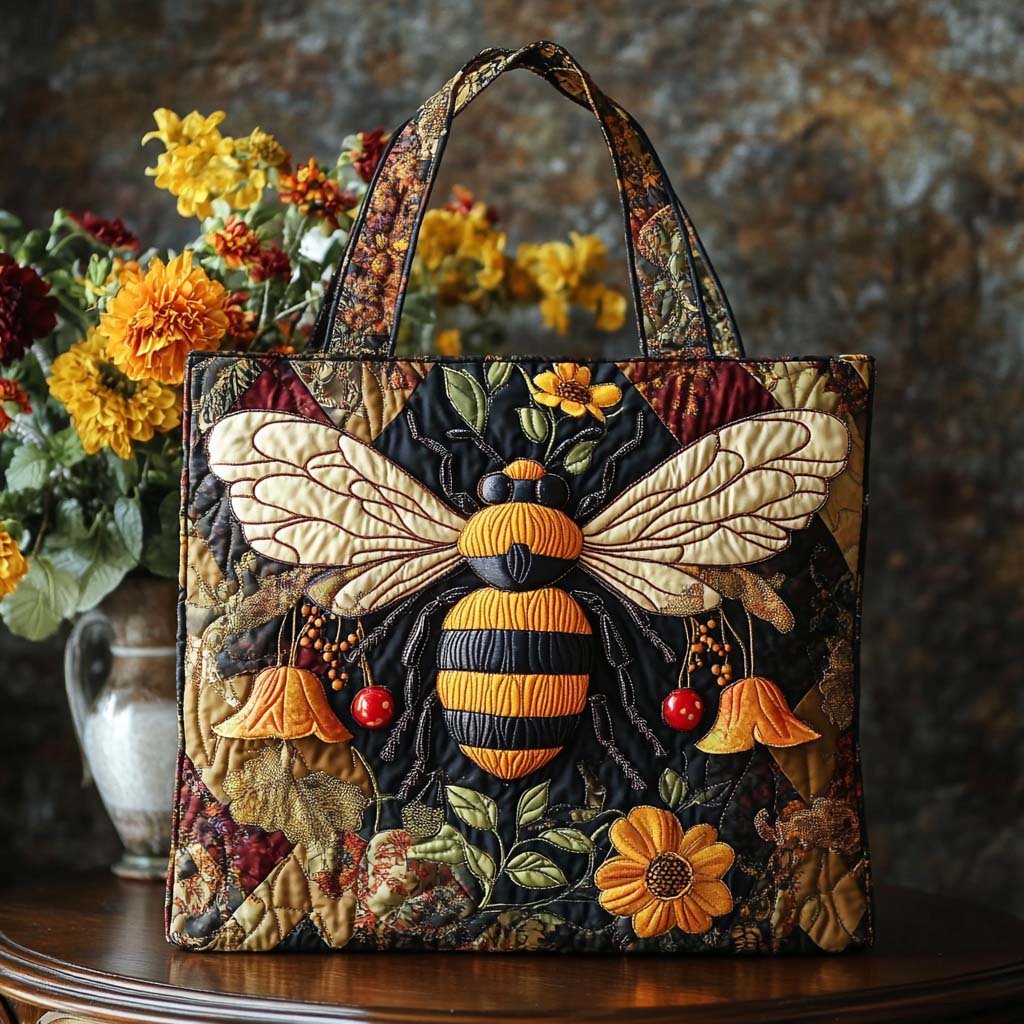 Bee Magic Quilted Tote Bag Best Totes Gifts For Bee Lovers