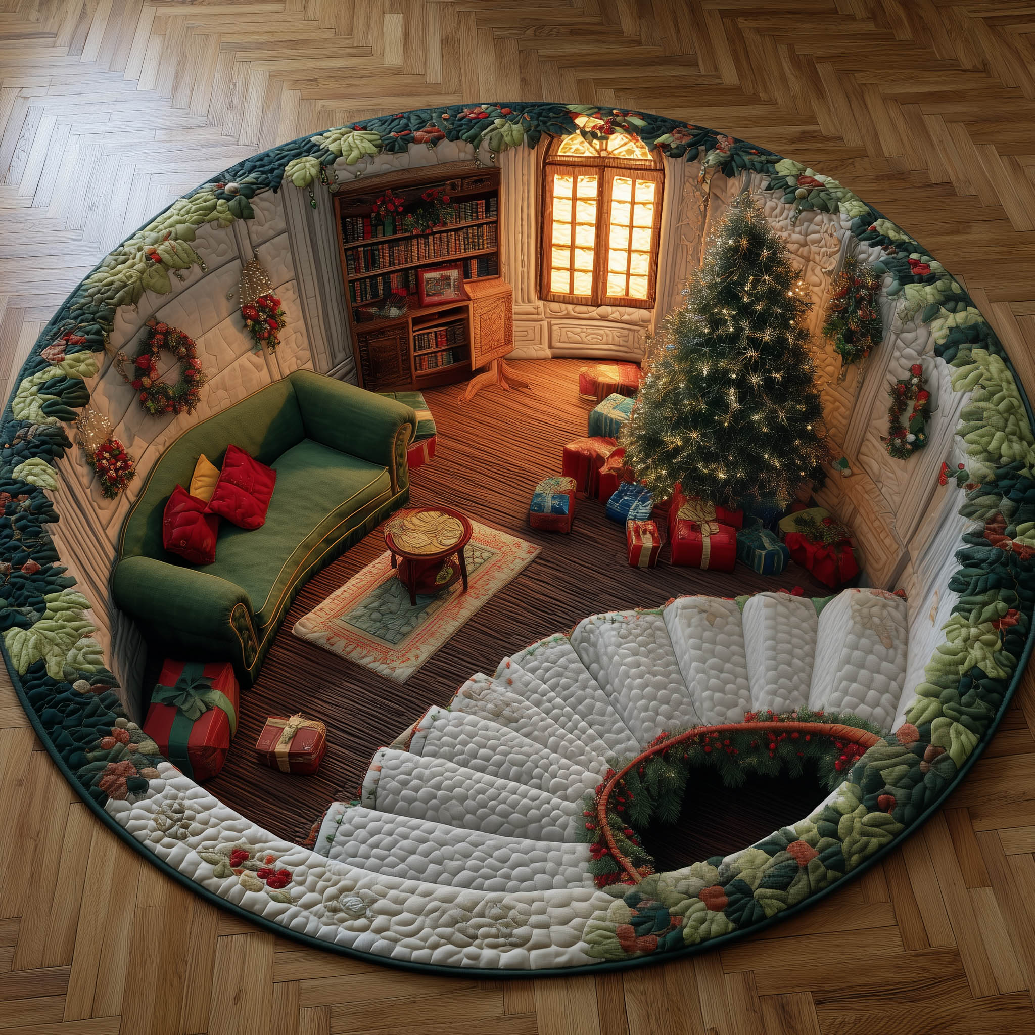 Beloved Home Quilted Round Mat Beautiful Quilted Round Mat Gift for Loved Ones