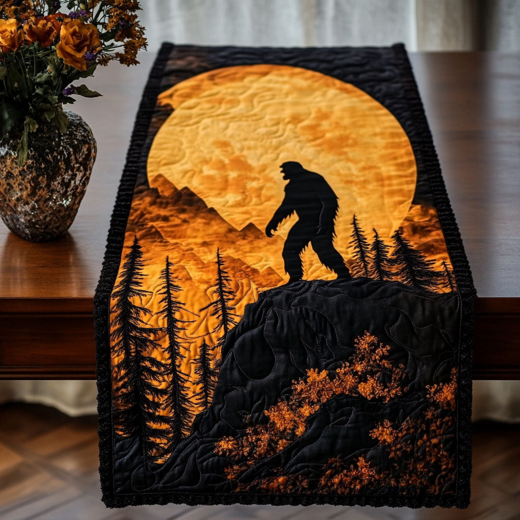 Bigfoot at Dusk Quilted Table Runner Dining Room Table Decor Ideas Bigfoot Gift Ideas