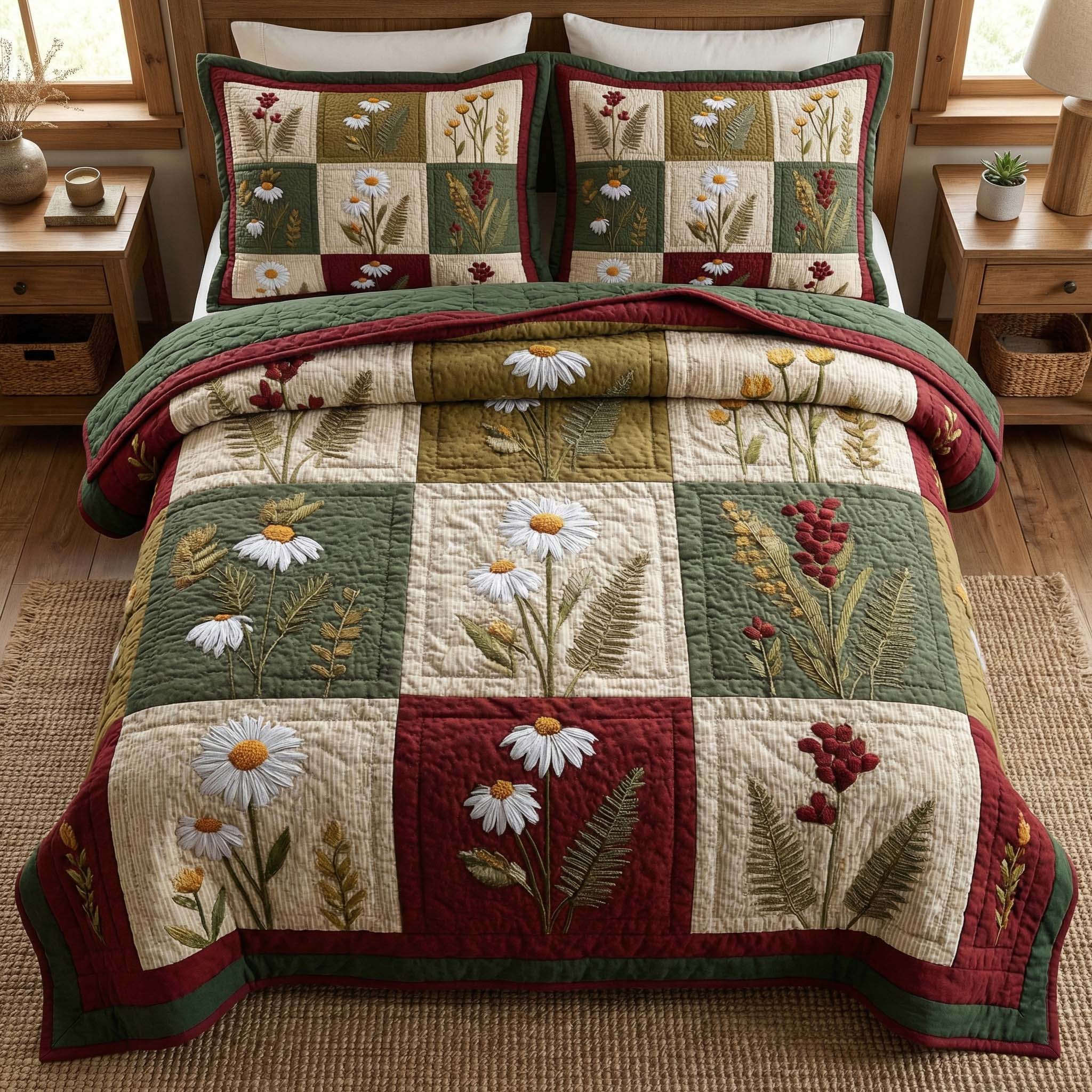 Blossom Grace Quilted Bedding Set Best Bedding Comforter Sets Mother's Day Gifts From Daughter