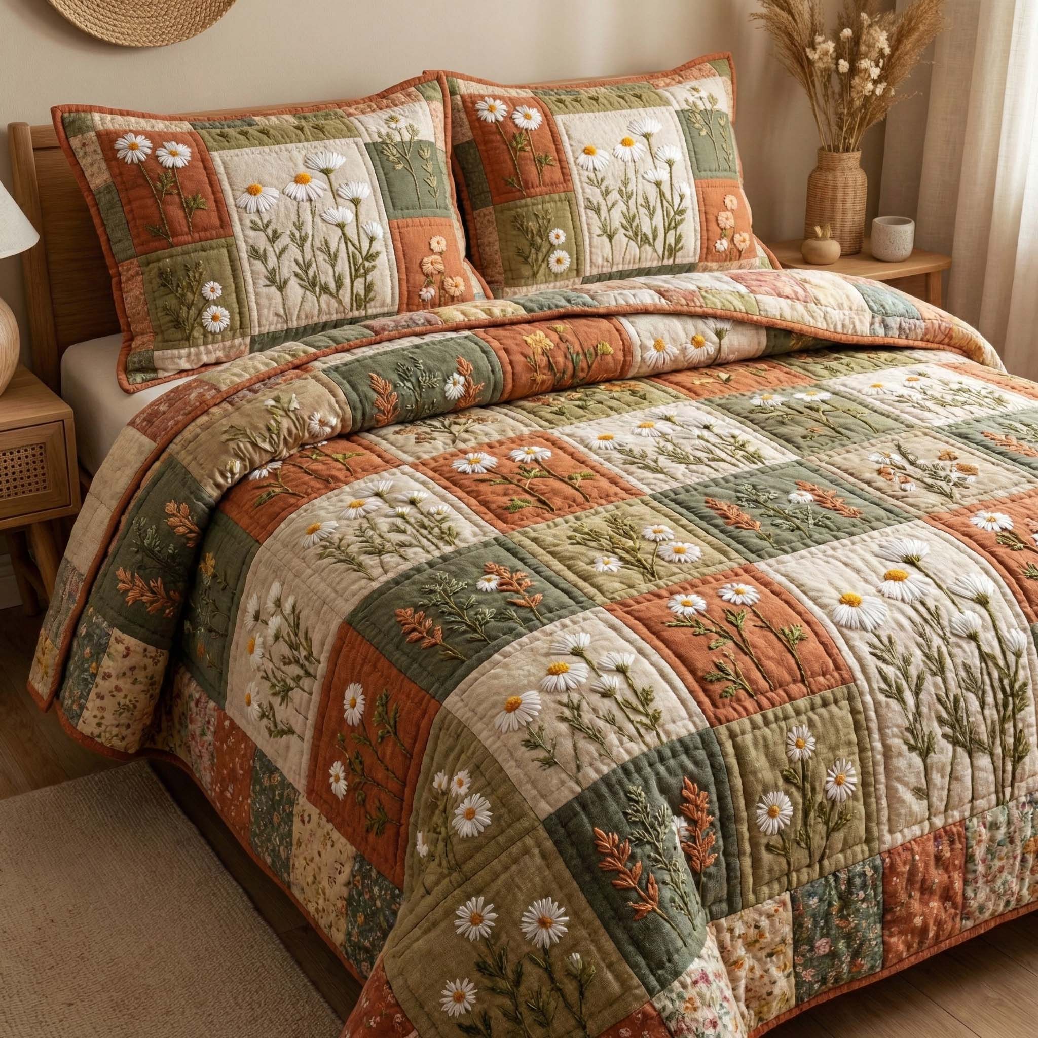 Blossom Grace Quilted Bedding Set Good Bed Sheet Sets Mother's Day Gifts