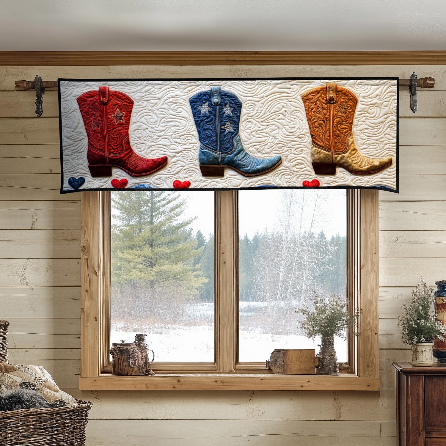 Boots and Glory Quilted Valance Front Door Entryway Ideas Western Cowboy Gifts For Dad