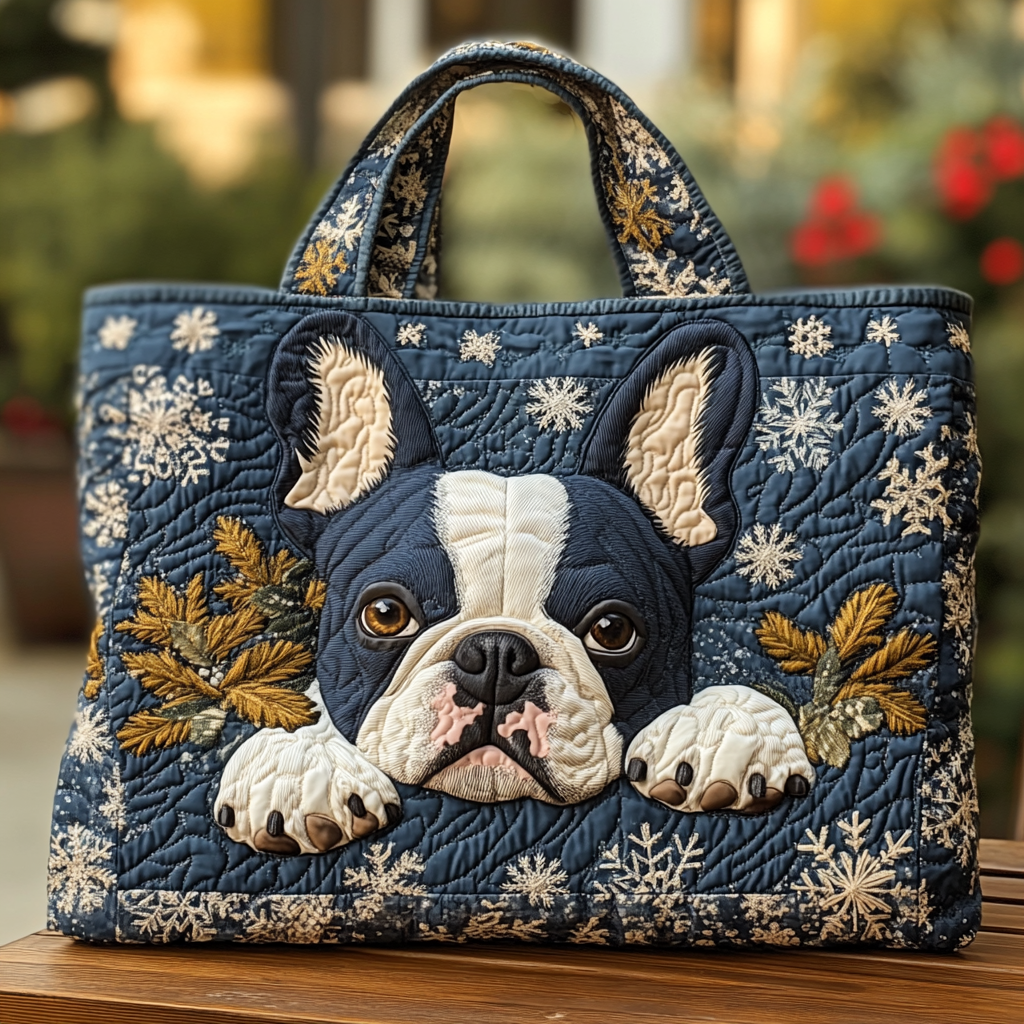 Boston Terrier Dream Quilted Tote Bag Best Tote Bags For Women Dog Gifts For Dog Lovers