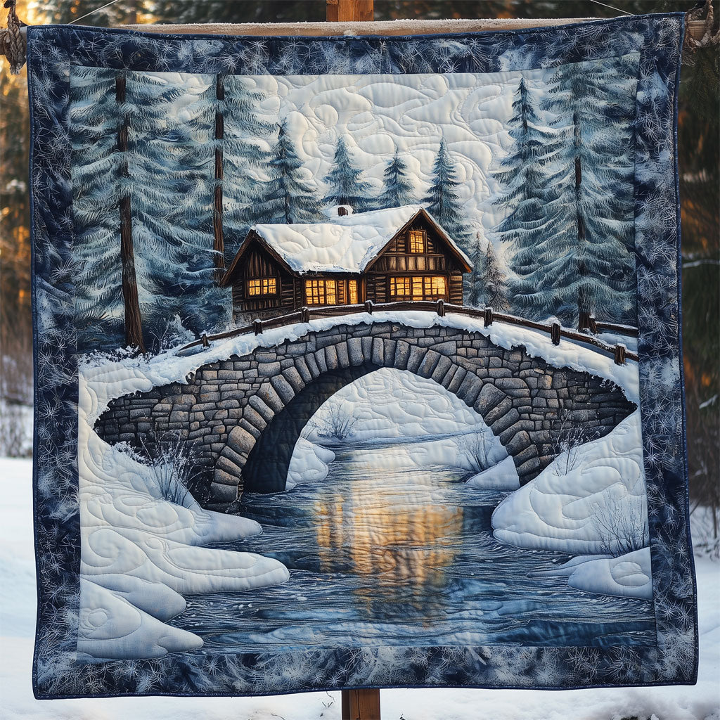 Bridge Over Village Quilt Thoughtful Holiday Gift Featuring Quilt Blanket