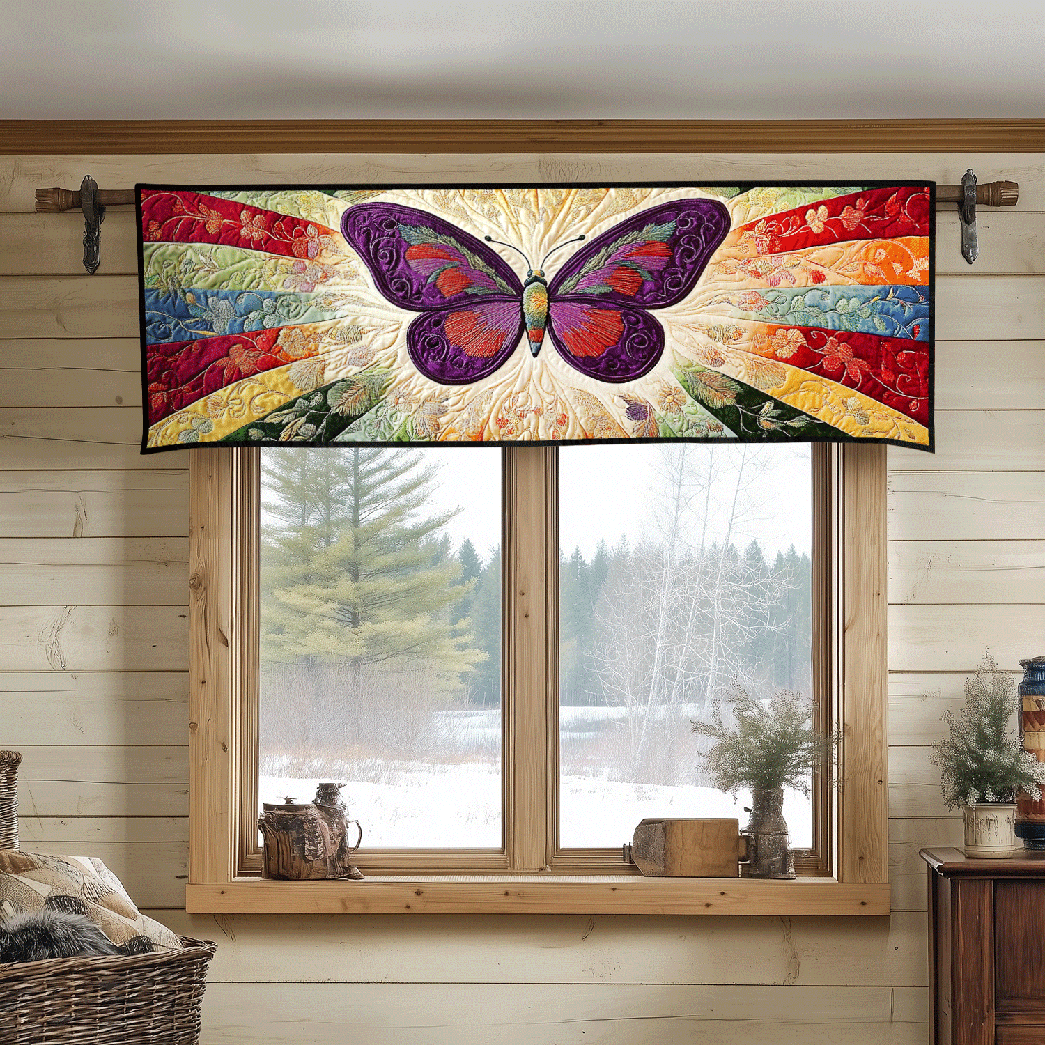 Butterfly Bliss Quilted Valance Foyer Decor Ideas Butterfly Presents