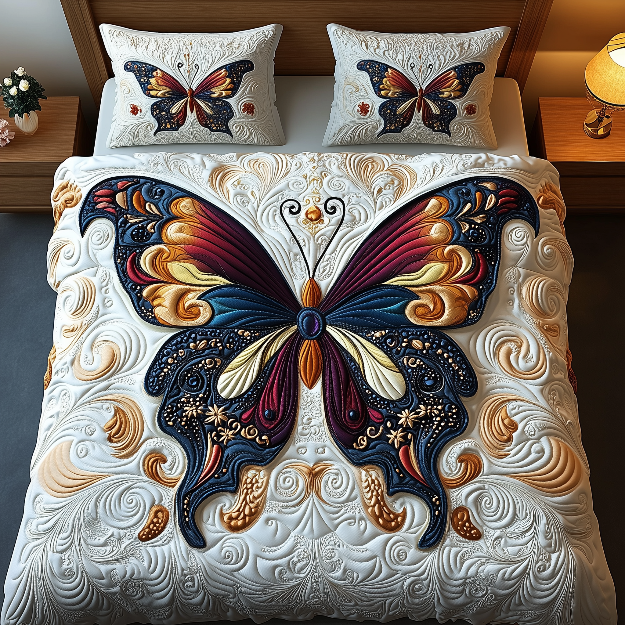 Butterfly Dreamscape Quilted Bedding Set Bedroom Decor Ideas Butterfly Gifts For Friends