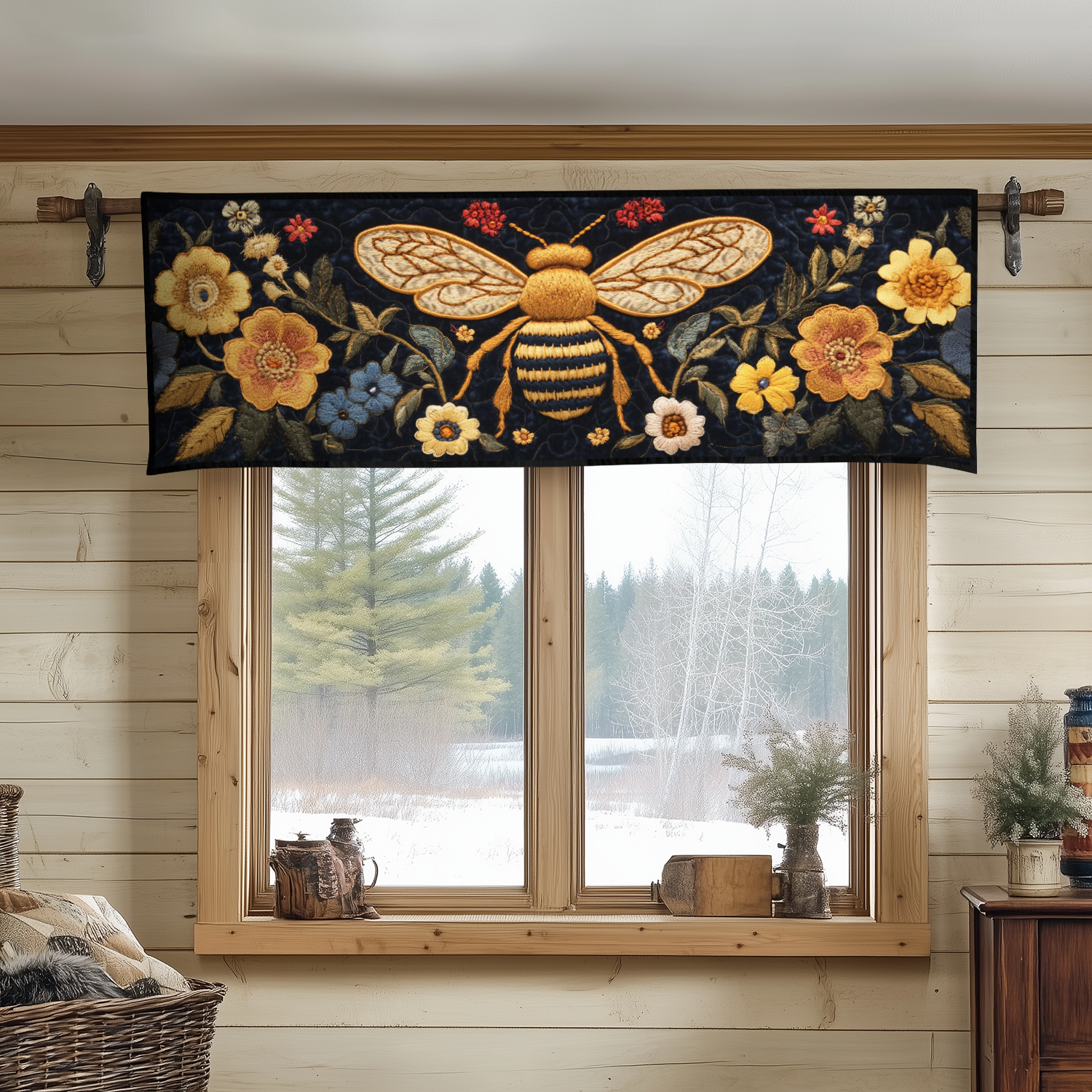 Buzzing Blooms Quilted Valance Foyer Decor Ideas Gift Ideas For Bee Lovers