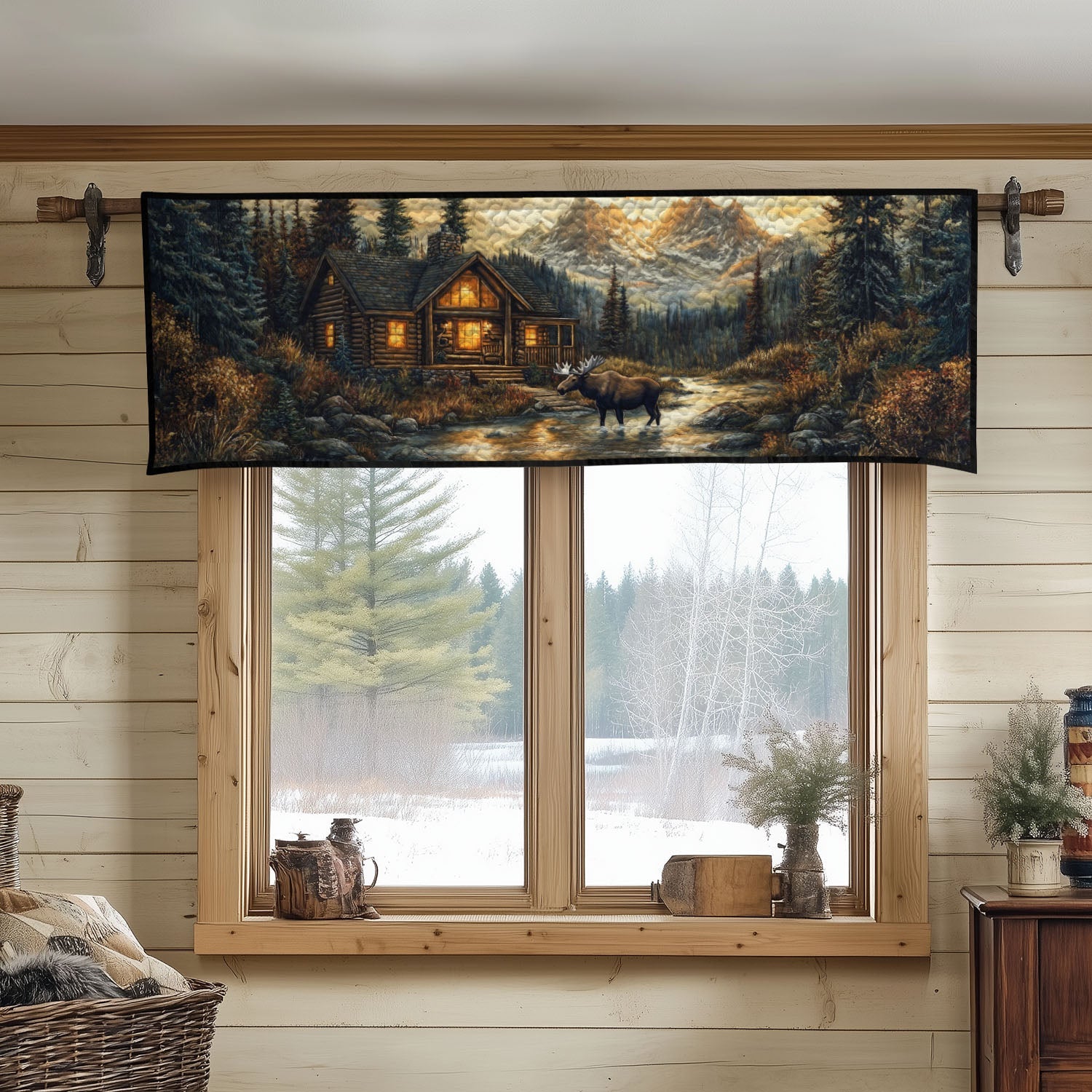 Cabin Retreat Elegance Quilted Valance Entryway Ideas Presents For Farmer Dads