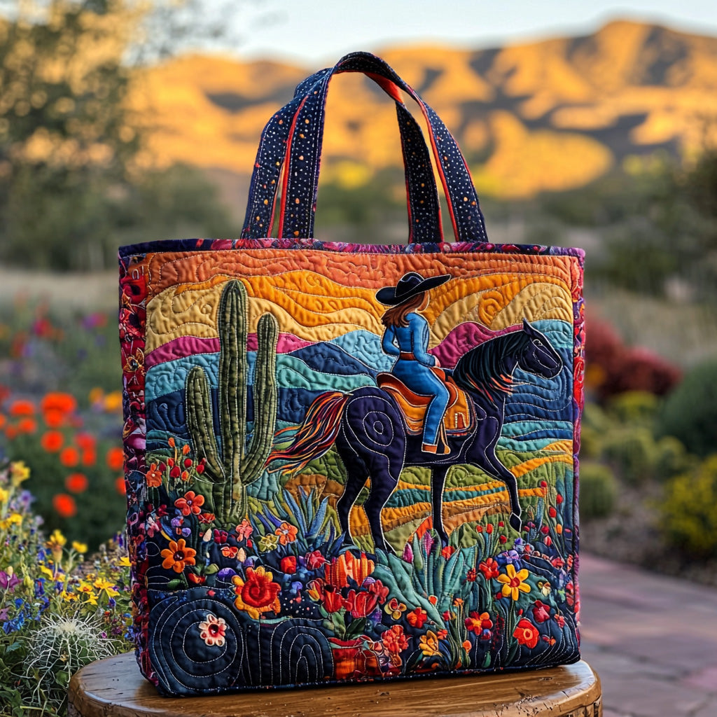 Cactus Valley Quilted Tote Bag Best Totes Cowboy Christmas Gifts