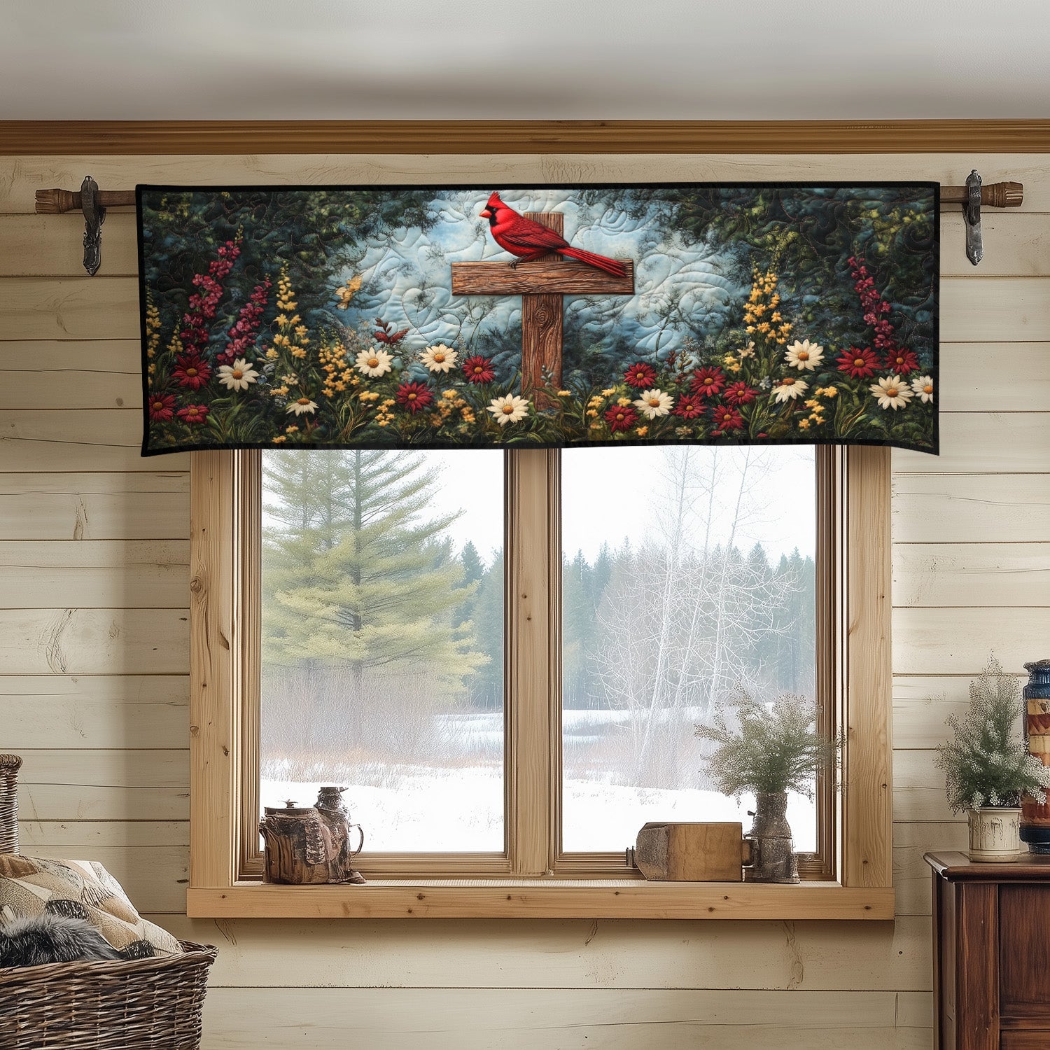 Cardinal Blessings Quilted Valance Front Door Entryway Ideas Cardinal Themed Gifts