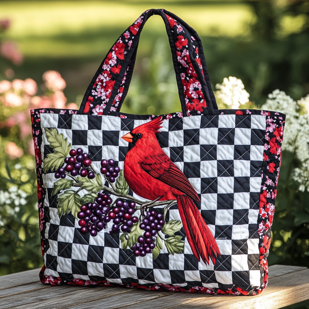 Cardinal Moments Quilted Tote Bag Cute Tote Bags Cardinal Gifts For Friend
