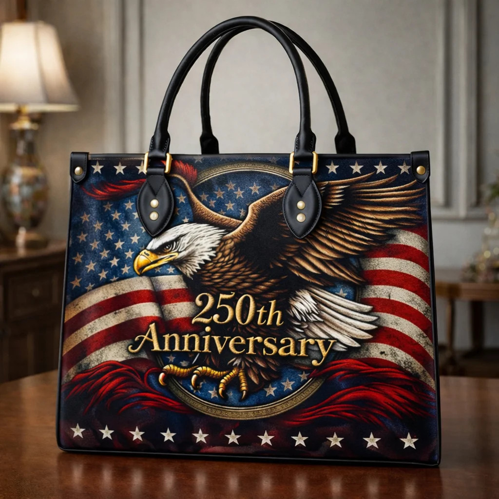 Celebrate America's 250th Anniversary Leather Bag Independence 1776 2026 Bag Gift For Sister