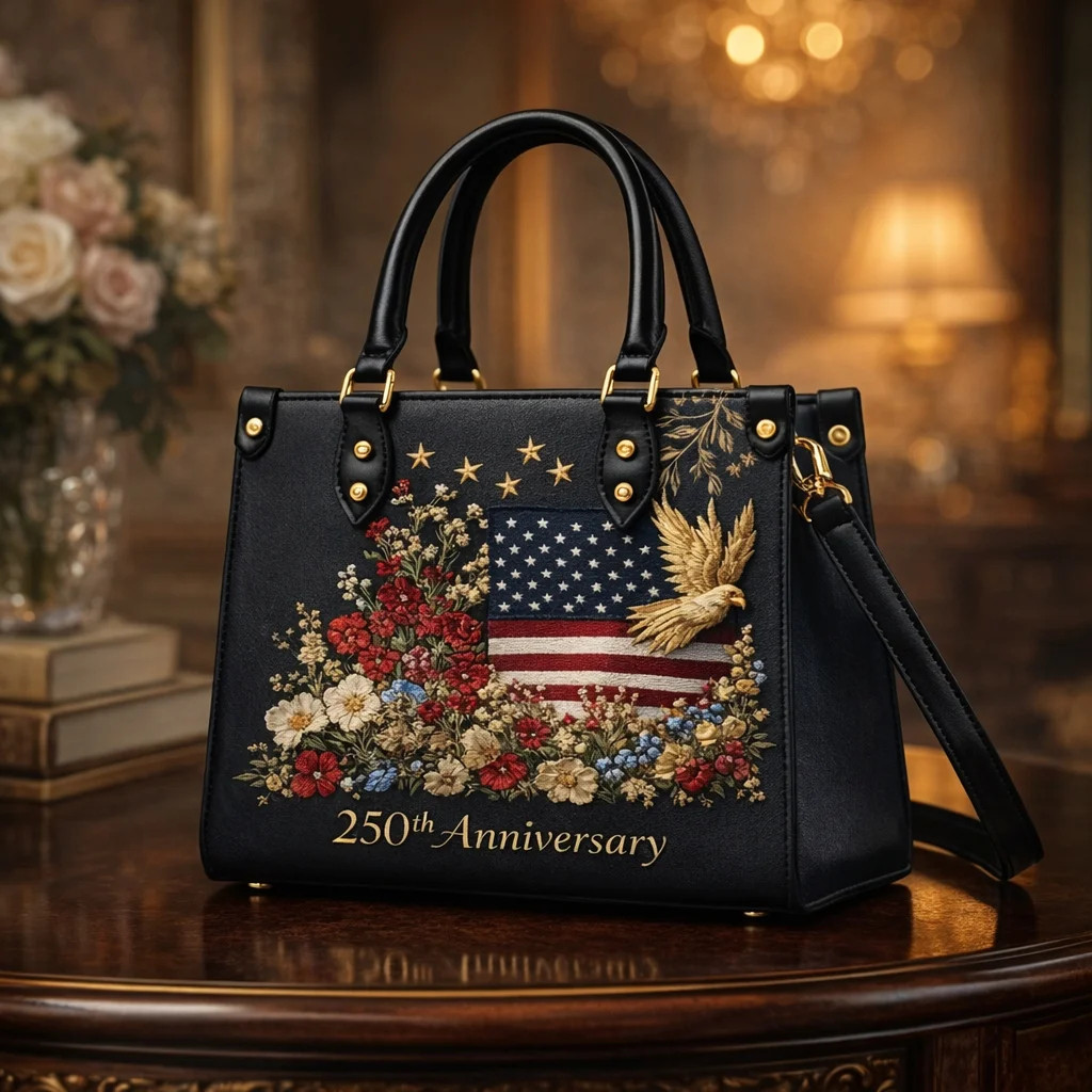 Celebrate America's 250th Anniversary Leather Bag Independence Day Handbag Gift Ideas