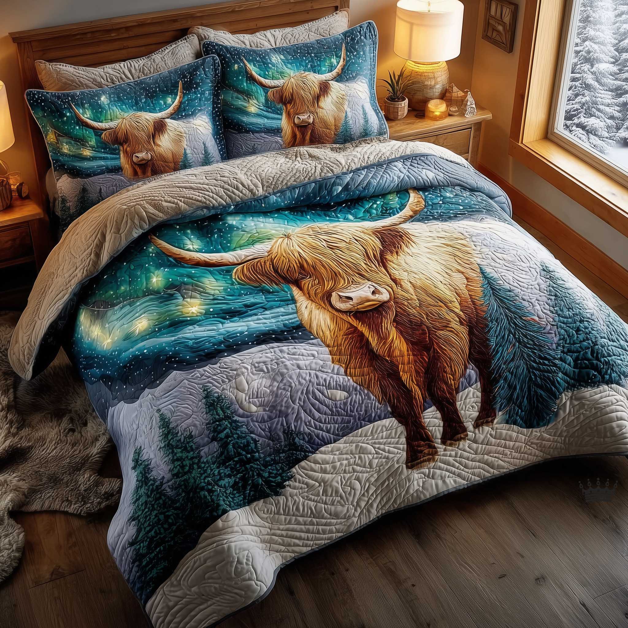 Celestial Lights Quilted Bedding Set Best King Bedding Sets Gifts For Mom In Law