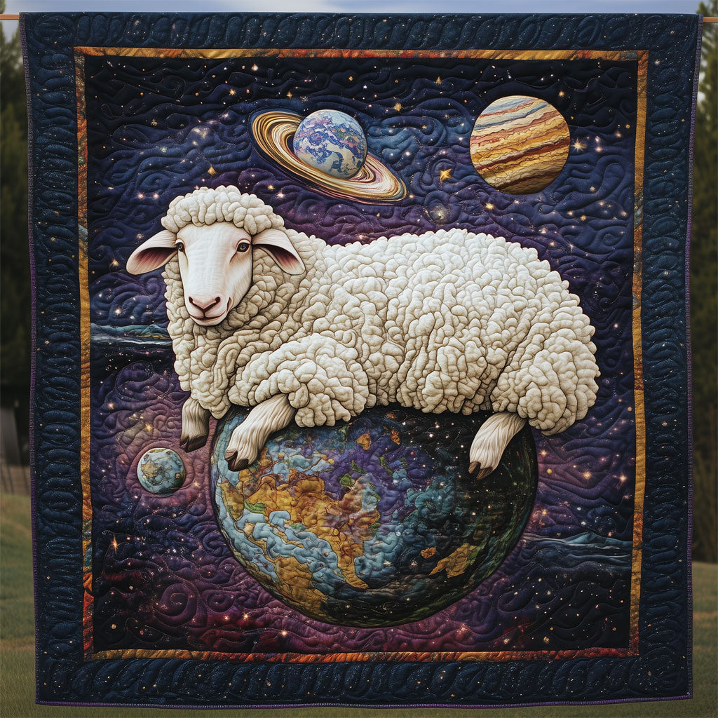 Celestial Sheep Quilt Luxury Quilt Blanket for Elegant Home Decor