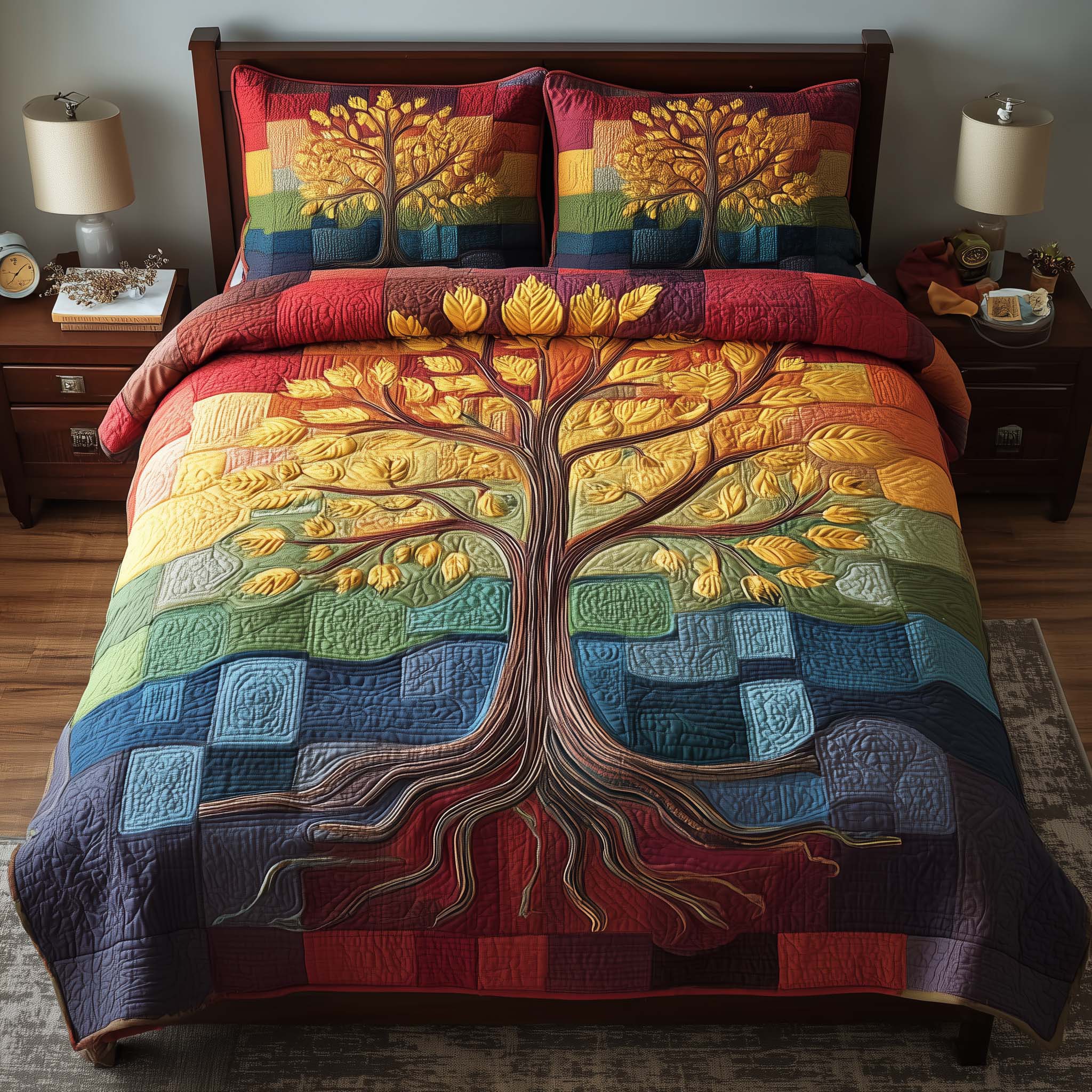 Celestial Tree Quilted Bedding Set Bedroom Ideas Tree Of Life Gifts For Her