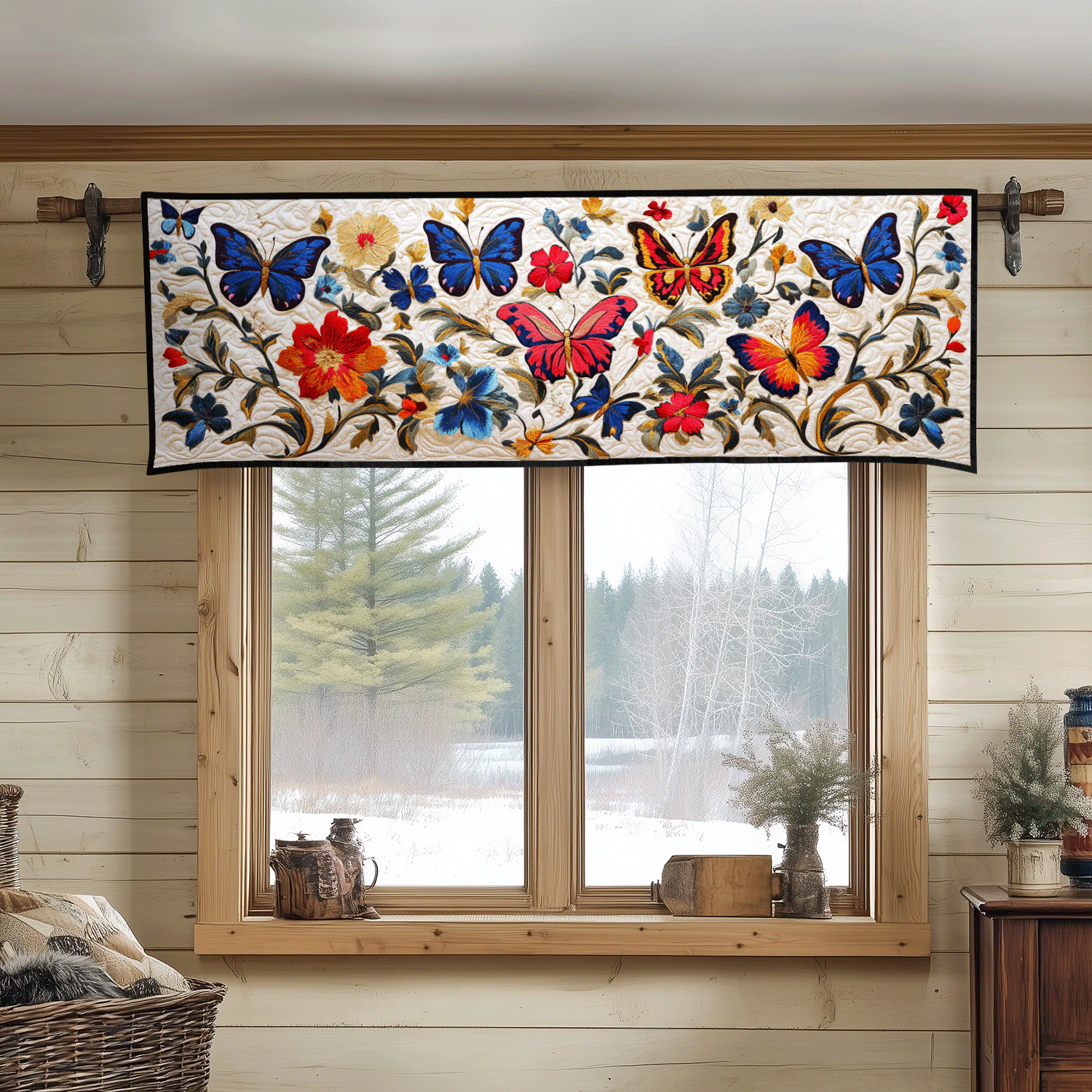 Celestial Wings Quilted Valance Entry Way Ideas Gifts For Butterfly Lovers