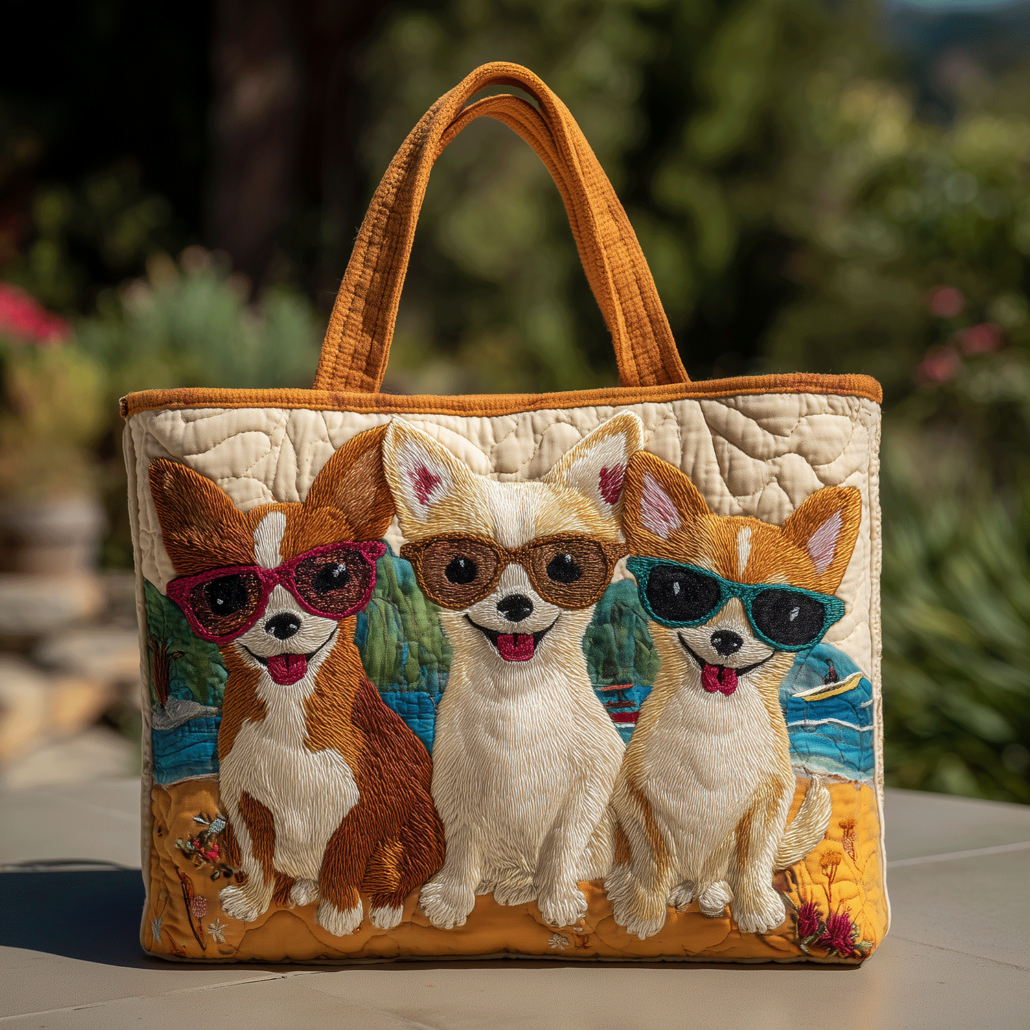 Chic Chihuahua Crew Quilted Tote Bag Best Everyday Tote Bag Chihuahua Christmas Gifts