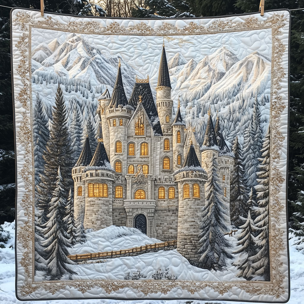 Christmas Castle Quilt Perfect Holiday Gift for Blanket Lovers