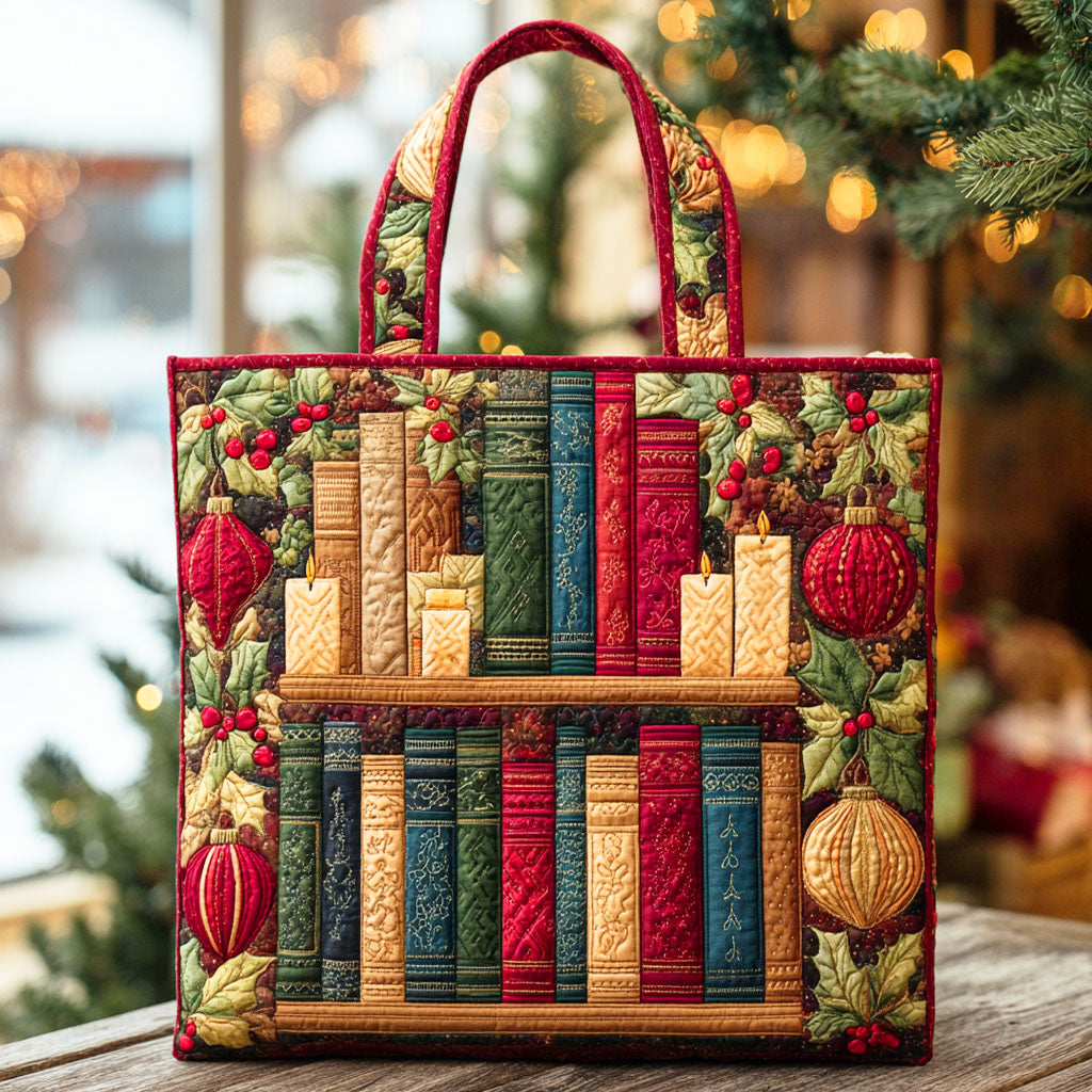 Christmas Tales Quilted Tote Bag Womens Tote Bag Great Book Lover Gifts