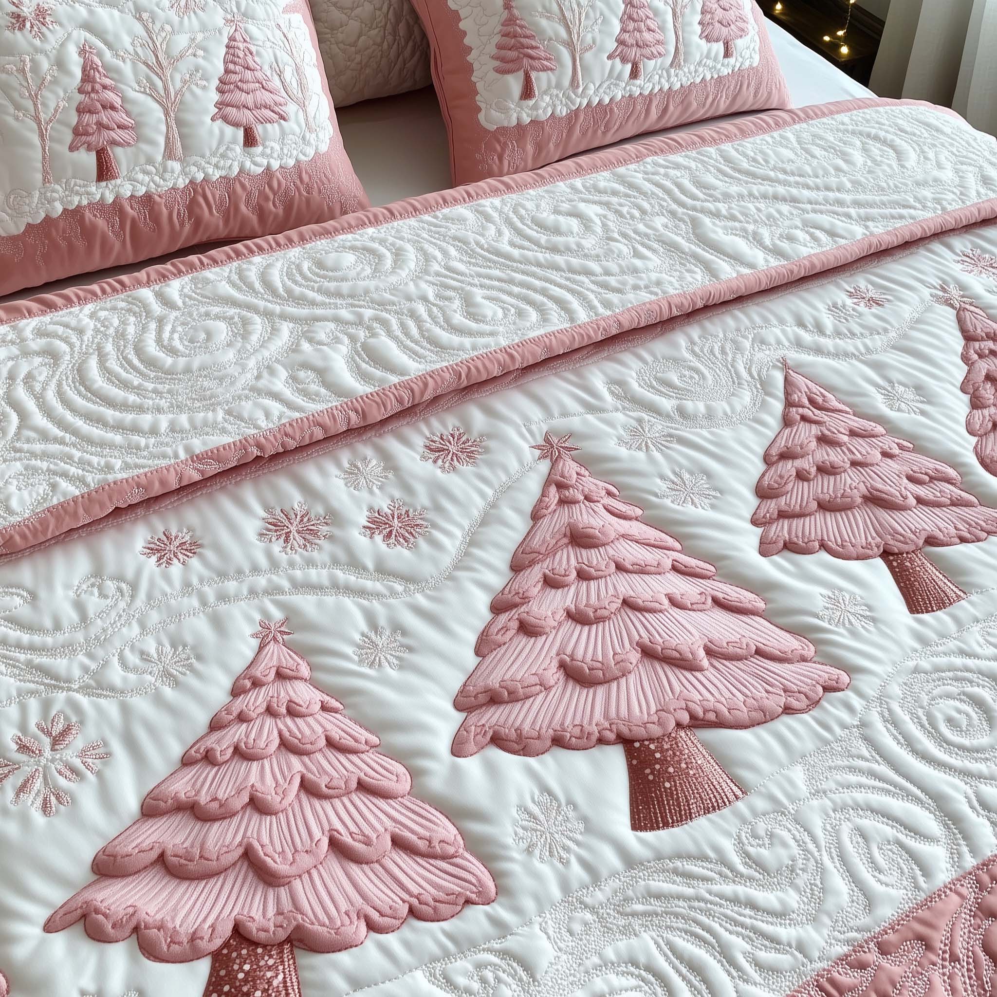 Christmas Vibe Quilted Bedding Set Cute Christmas Bedroom Good Christmas Gifts