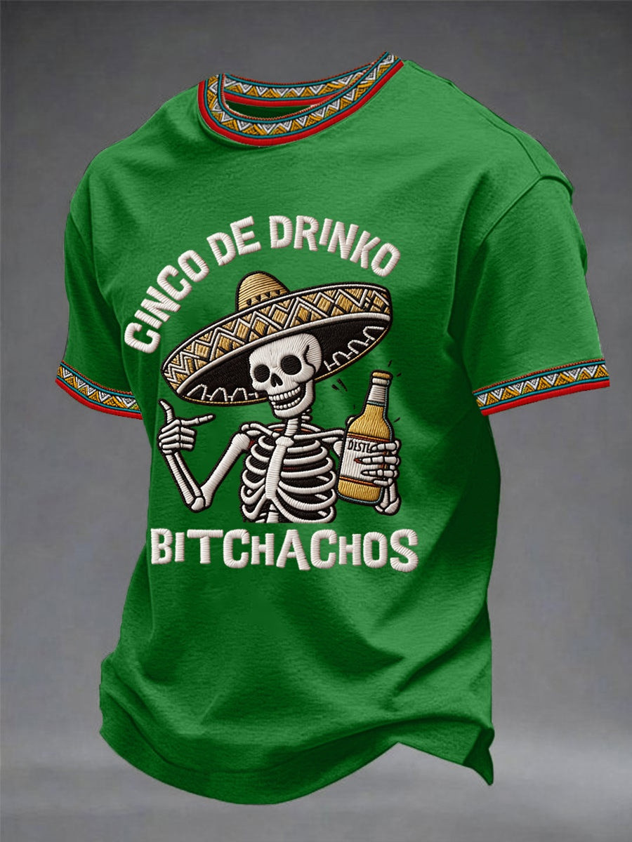 Cinco De Drinko Bitchachos T-Shirt Funny Drinking Beer Mexican Fiesta Merch Gift For Fans - Image 2