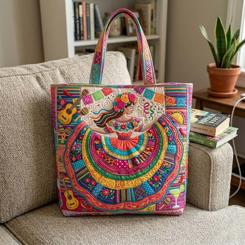 Cinco De Mayo Quilted Tote Bag Travel Bags For Women Gift For Mom