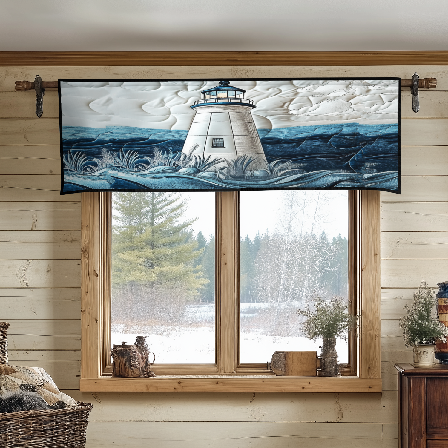 Coastal Beacon Quilted Valance Entryway Design Ideas Ocean Themed Christmas Gifts