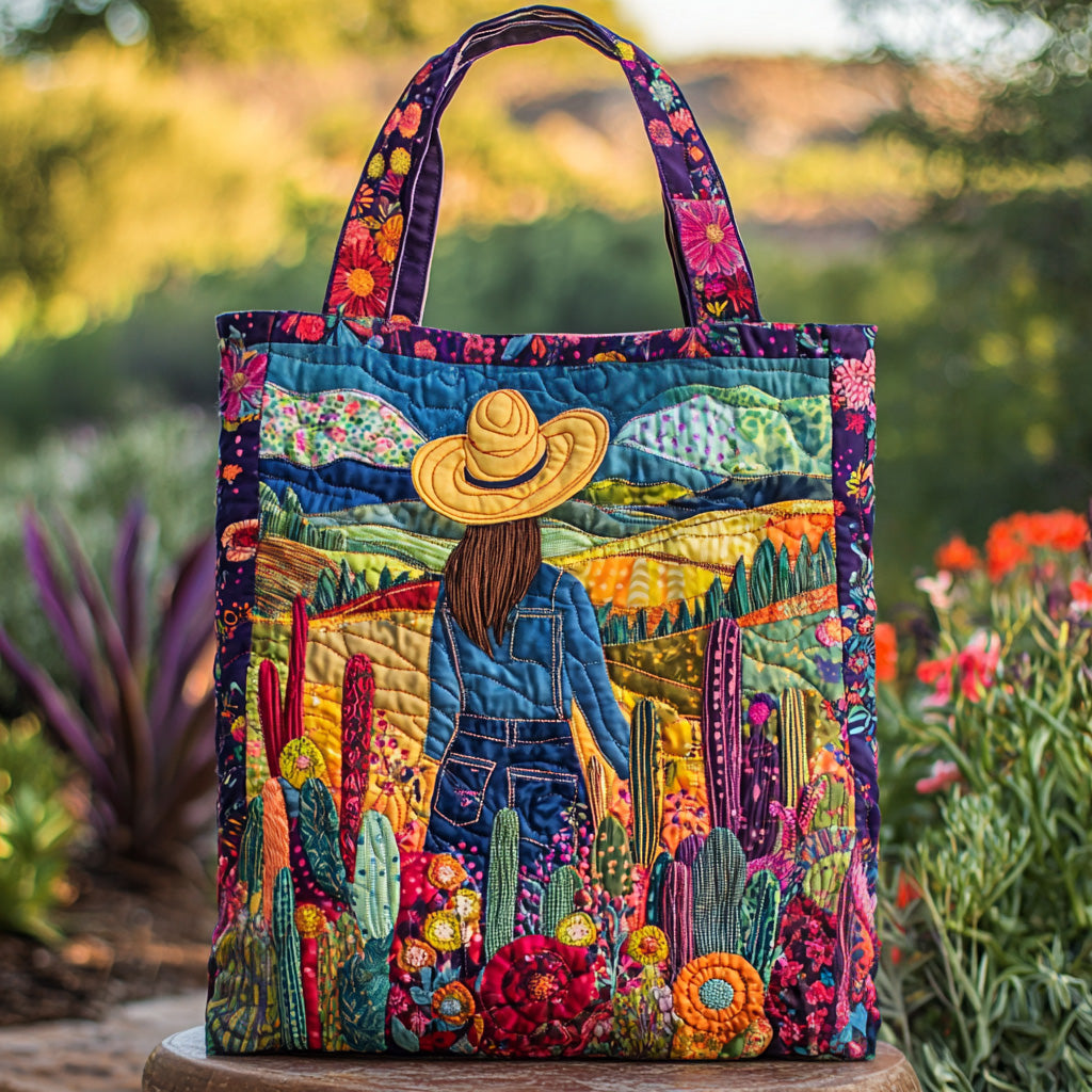 Cowgirl Horizon Quilted Tote Bag Perfect Tote Bag Cowgirl Gifts
