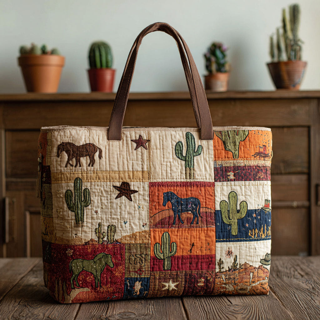 Cowhide Patch Quilted Tote Bag Great Tote Bags Cowboys Christmas Gifts