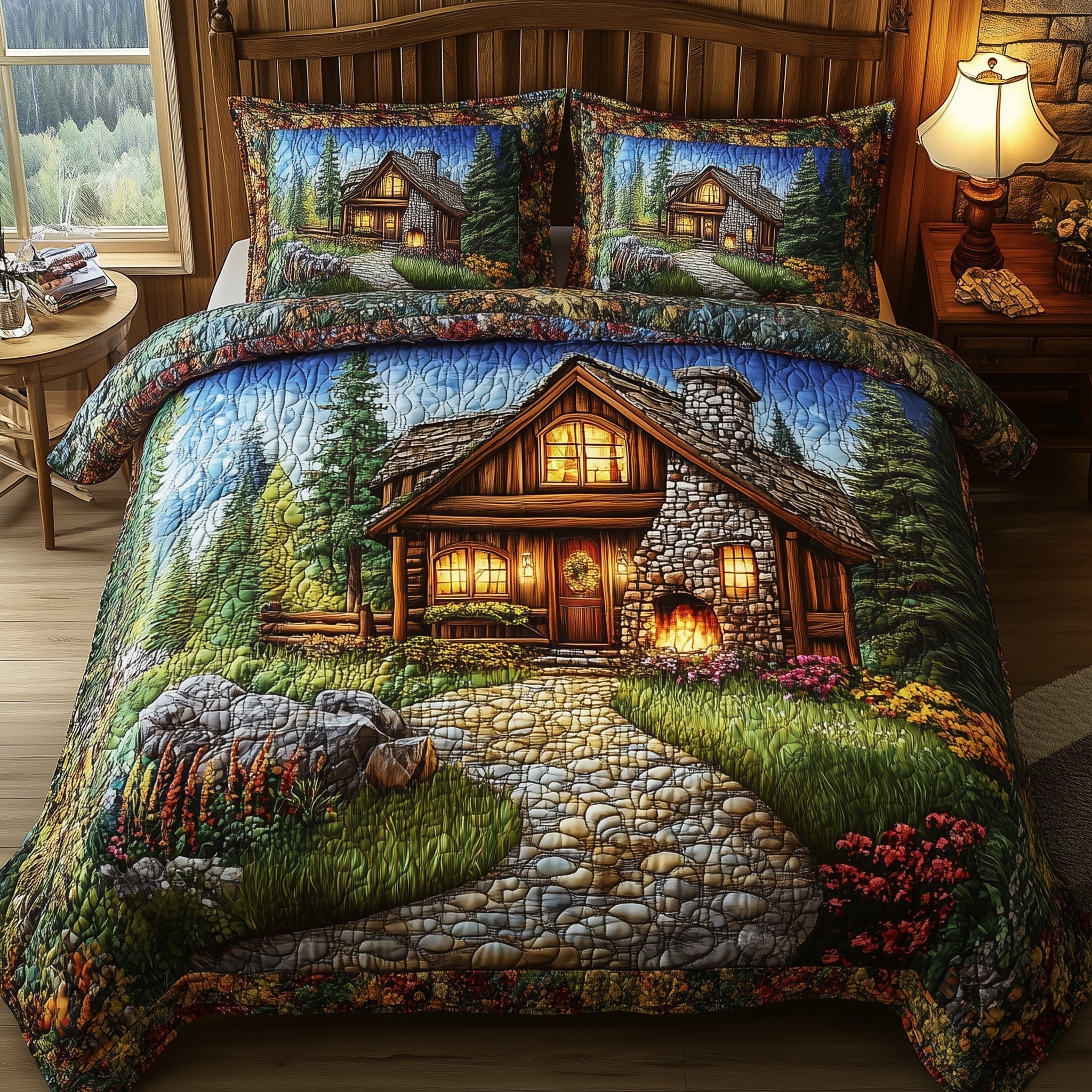 Cozy Harmony Quilted Bedding Set Bed Comforter Sets Special Birthday Gifts For Dad