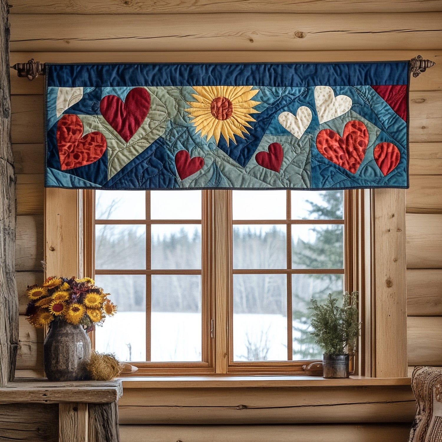 Cozy Heartland Quilted Valance Christmas Decor For Entryway Christmas Presents For Boyfriend