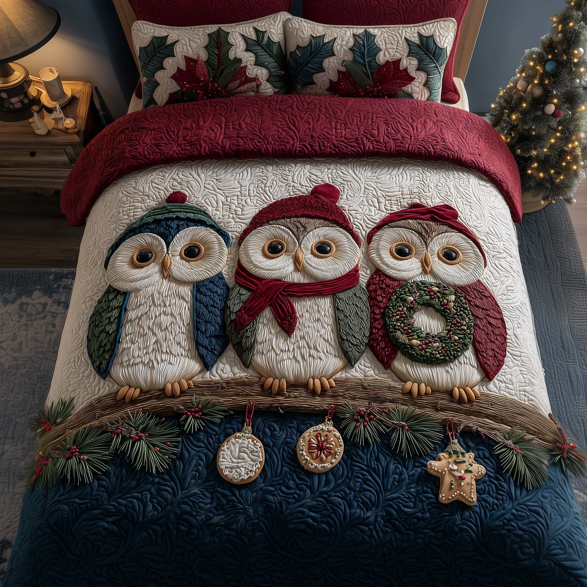 Cozy Owls Quilted Bedding Set Cozy Christmas Bedrooms Owl Gift Ideas For Men