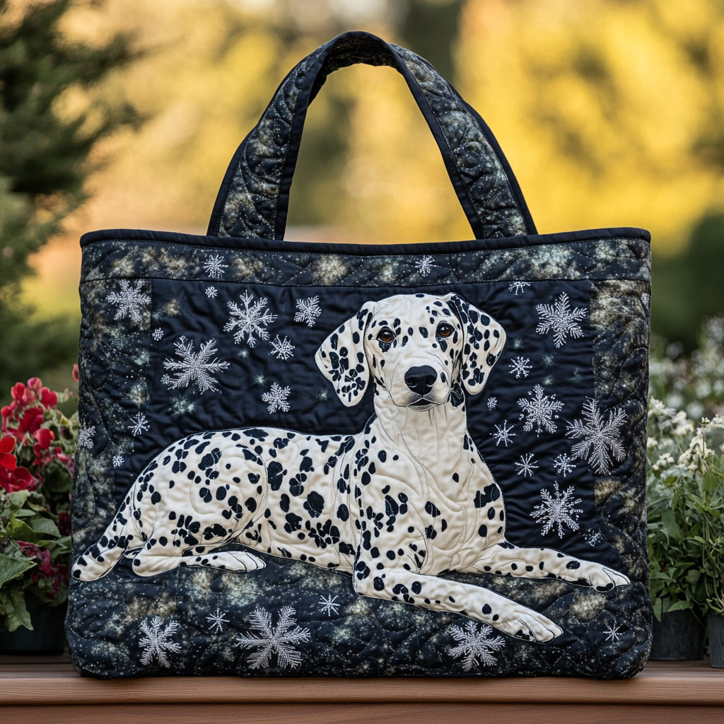 Dalmatian Charm Quilted Tote Bag Most Popular Tote Bags Best Gifts For Dog Owners