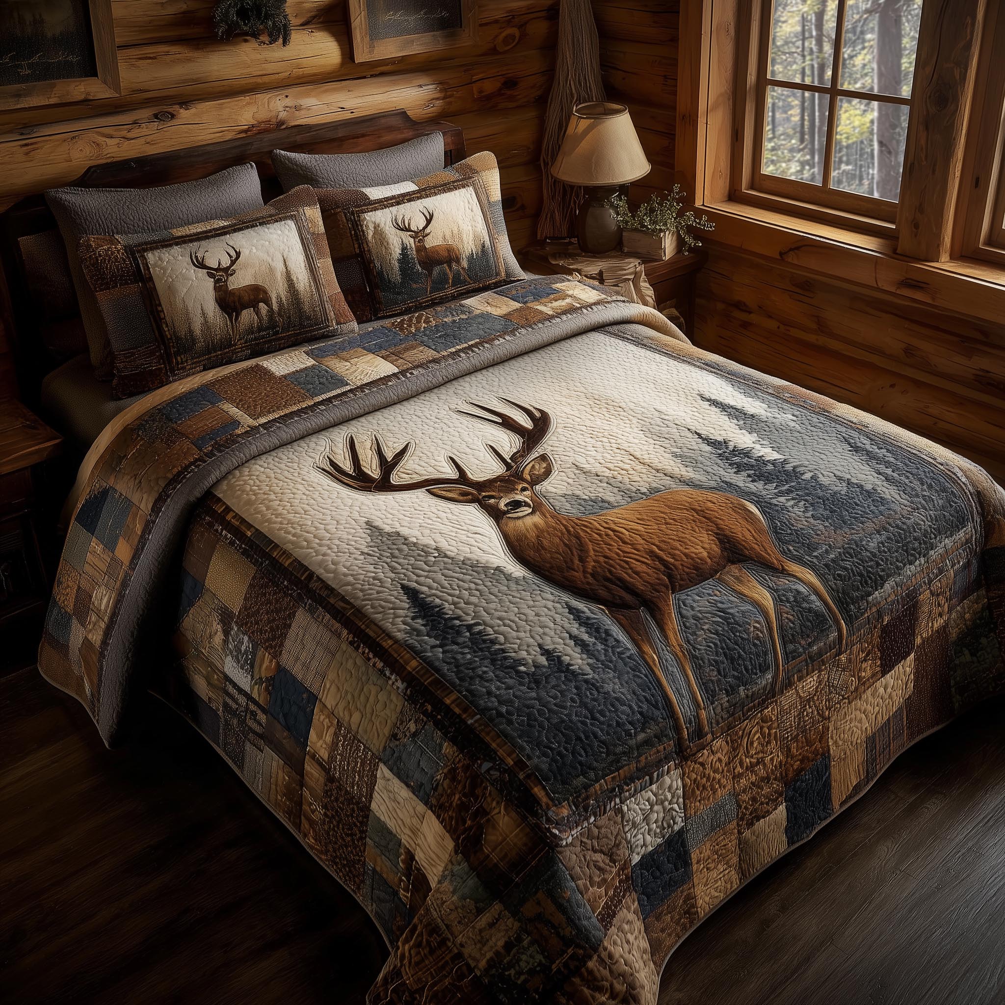Deer Quilted Bedding Set Bedding Ideas Deer Gifts For Him