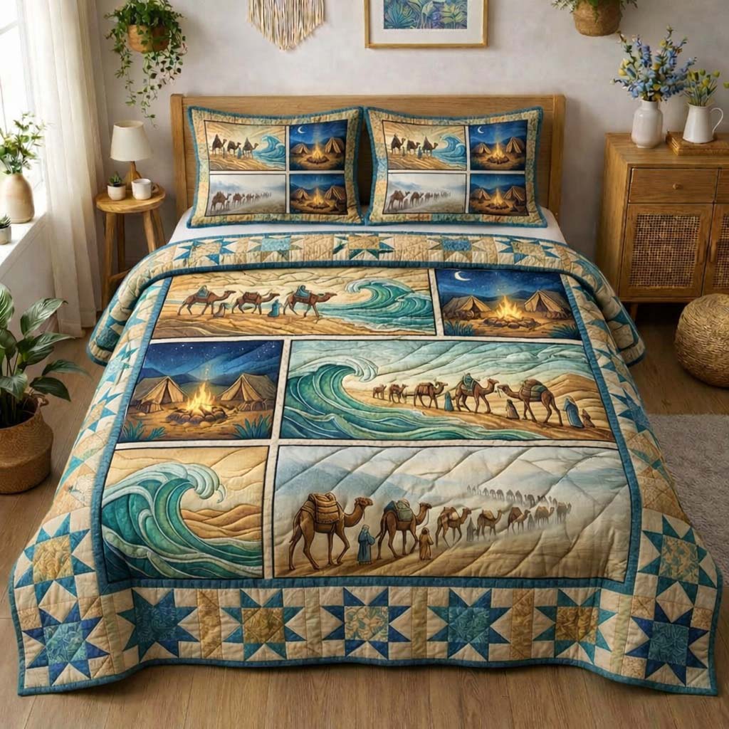Desert Promise Story Quilted Bedding Set King Comforter Sets Good Gifts For Passover
