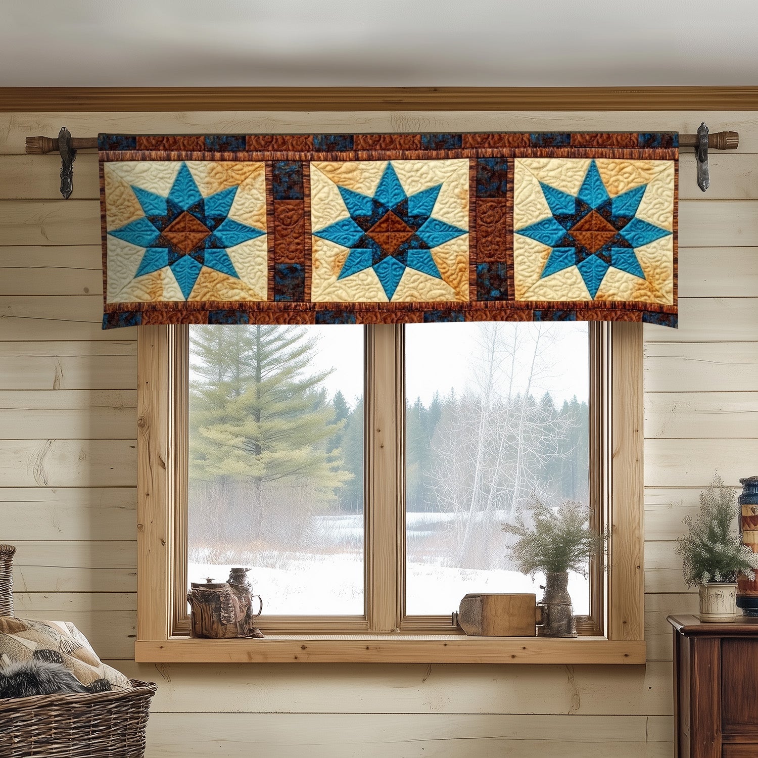 Desert Star Glory Quilted Valance Christmas Decor Christmas Gifts For Women