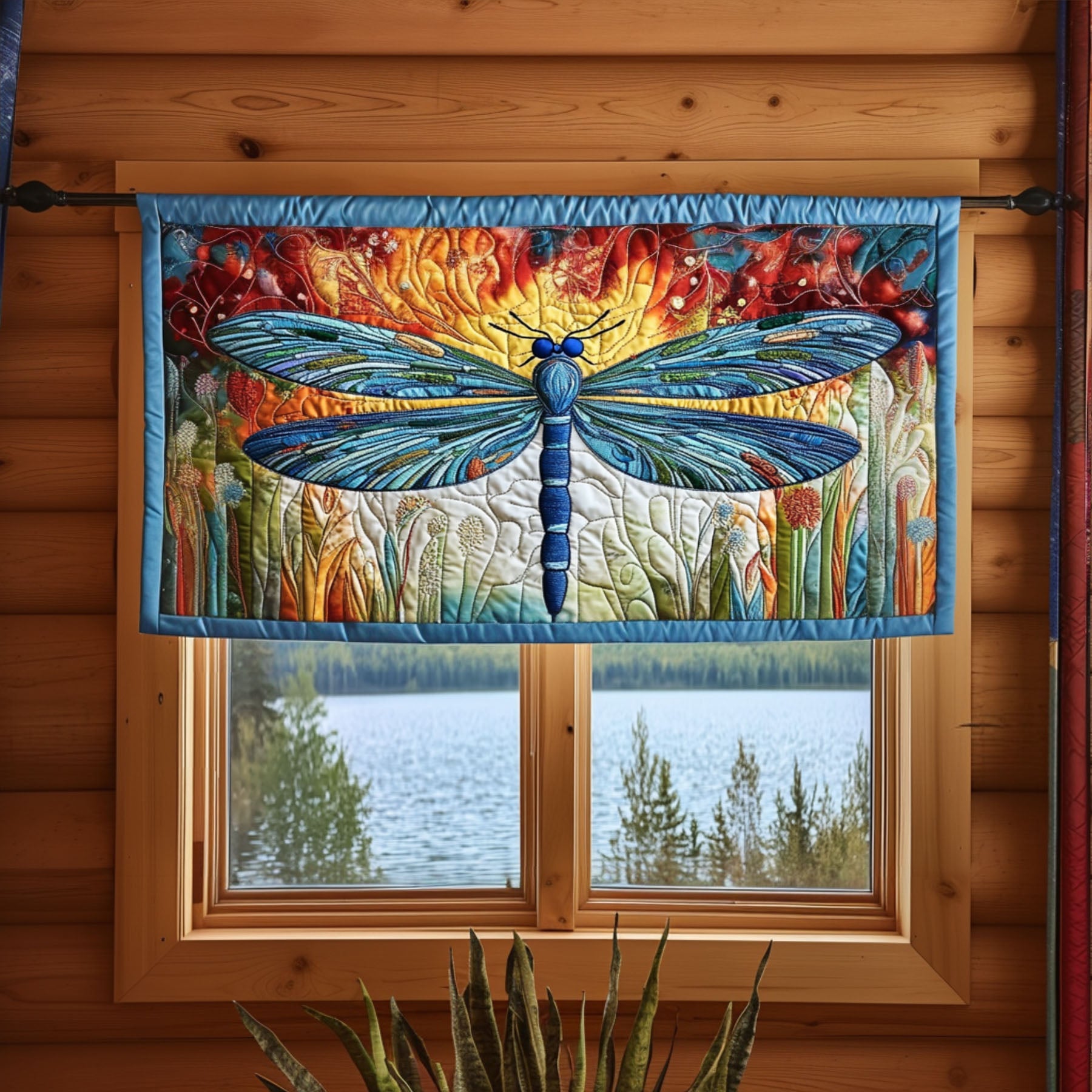 Dewdrop Dancer Quilted Valance Christmas Entry Way Decor Dragonfly Themed Gifts