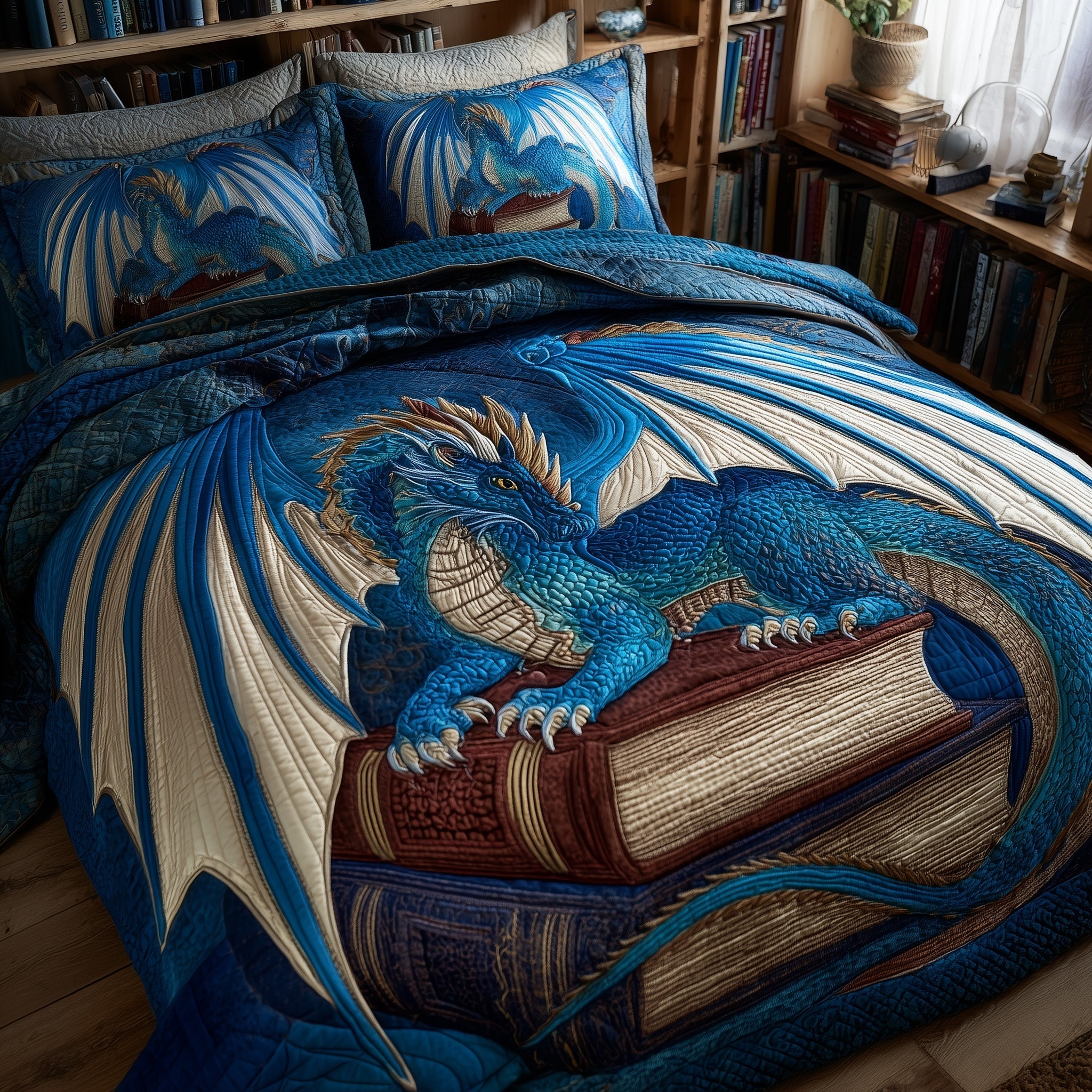 Dragon Quilted Bedding Set Best Bedding Comforter Sets Dragon Gifts For Her