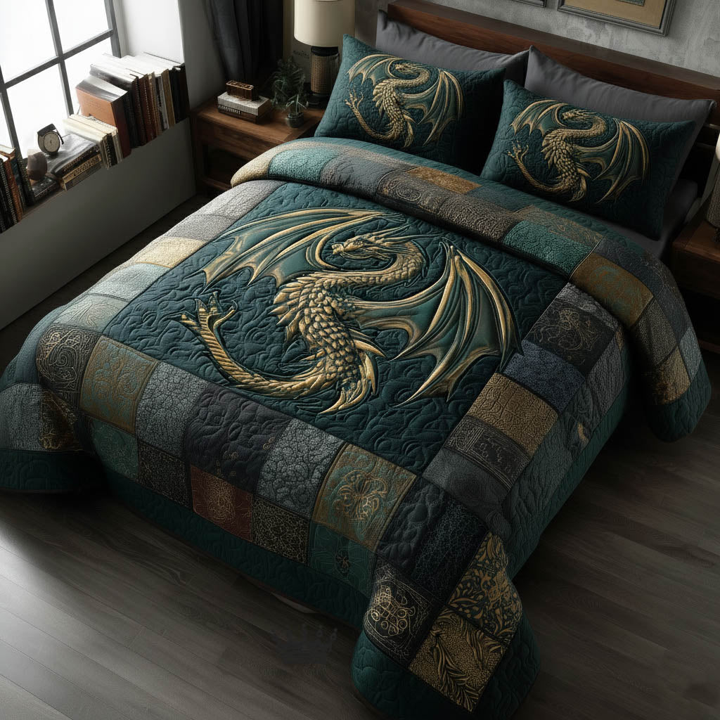 Dragon Quilted Bedding Set Good Sheet Sets Dragon Items For Lovers