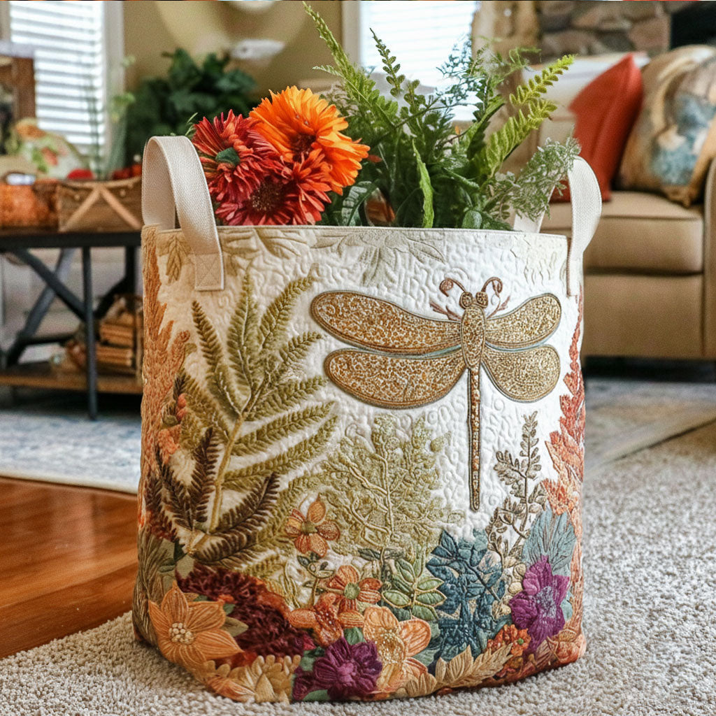 Dragonfly Blooming Quilted Laundry Basket Home Decor Styles Dragonfly Gifts For Girl