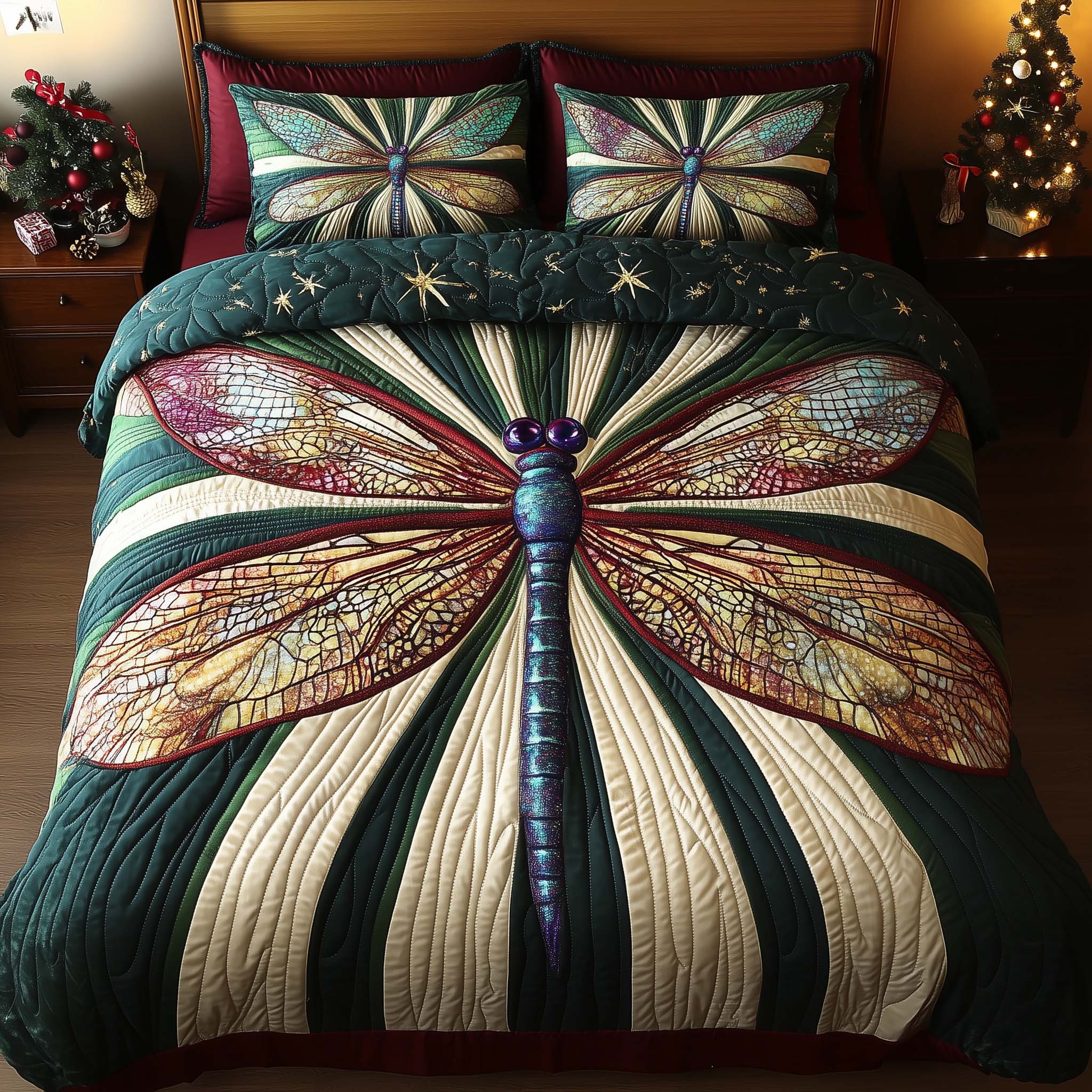 Dragonfly Quilted Bedding Set Best Sheet Sets Dragonfly Gifts For Lady